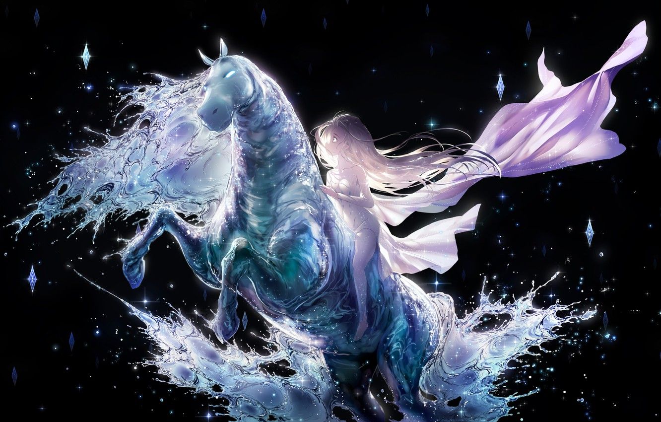 Wallpaper ice, horse, Elsa, Cold heart image for desktop, section арт