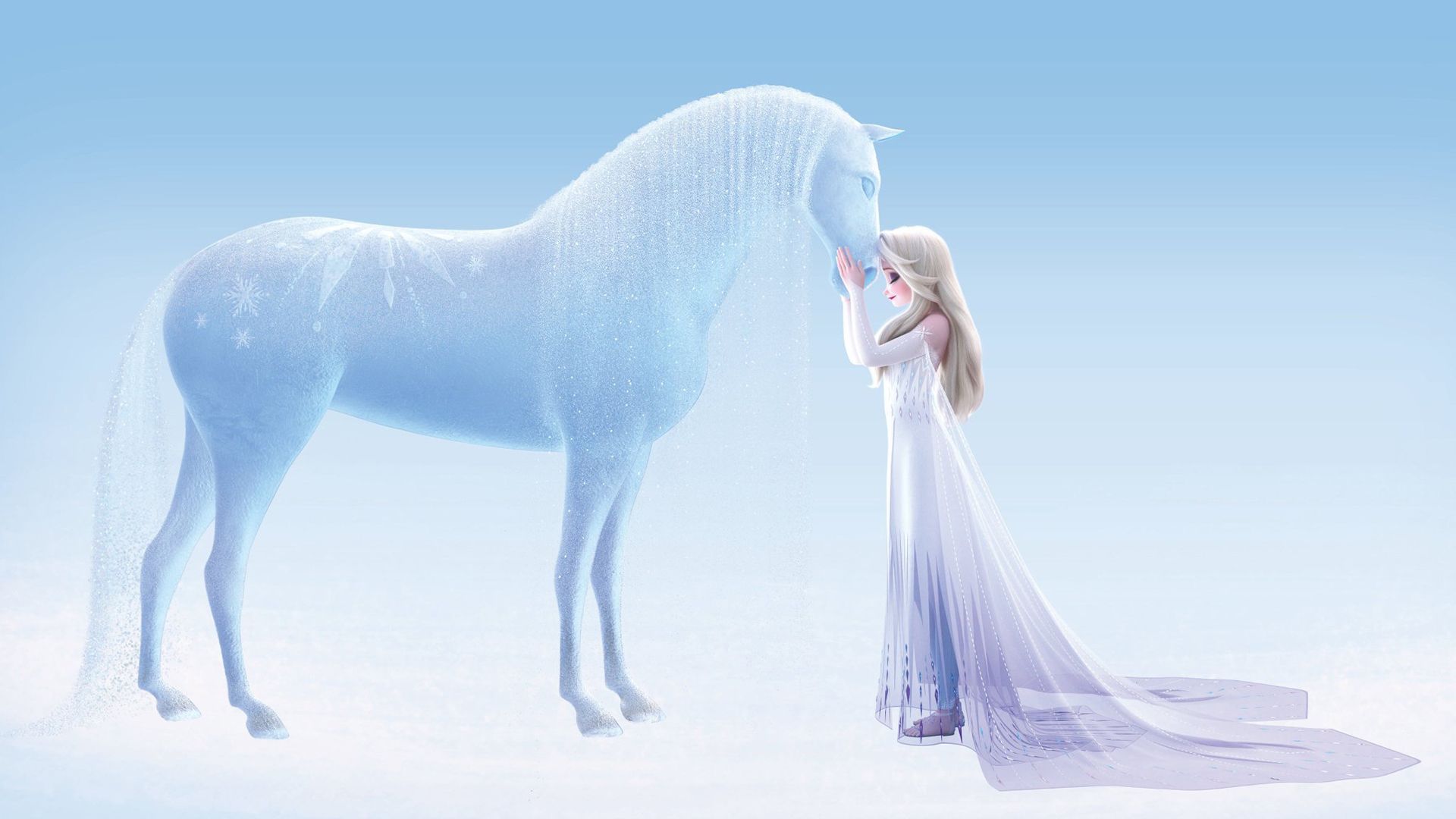 New image of Elsa in white dress shows details of frozen version of the water spirit