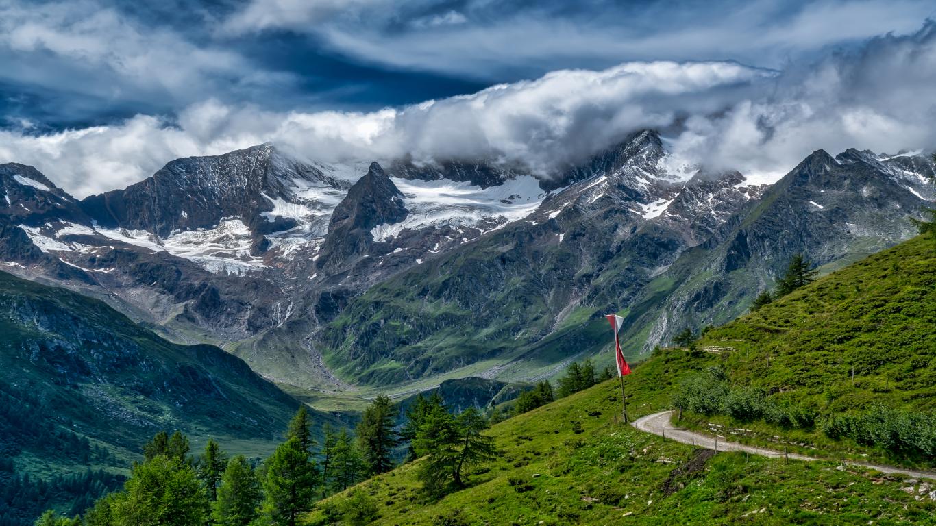 3K Cloudy Weather, Swiss Alps Nature Mountain Wallpaper 99NatureWallpaper