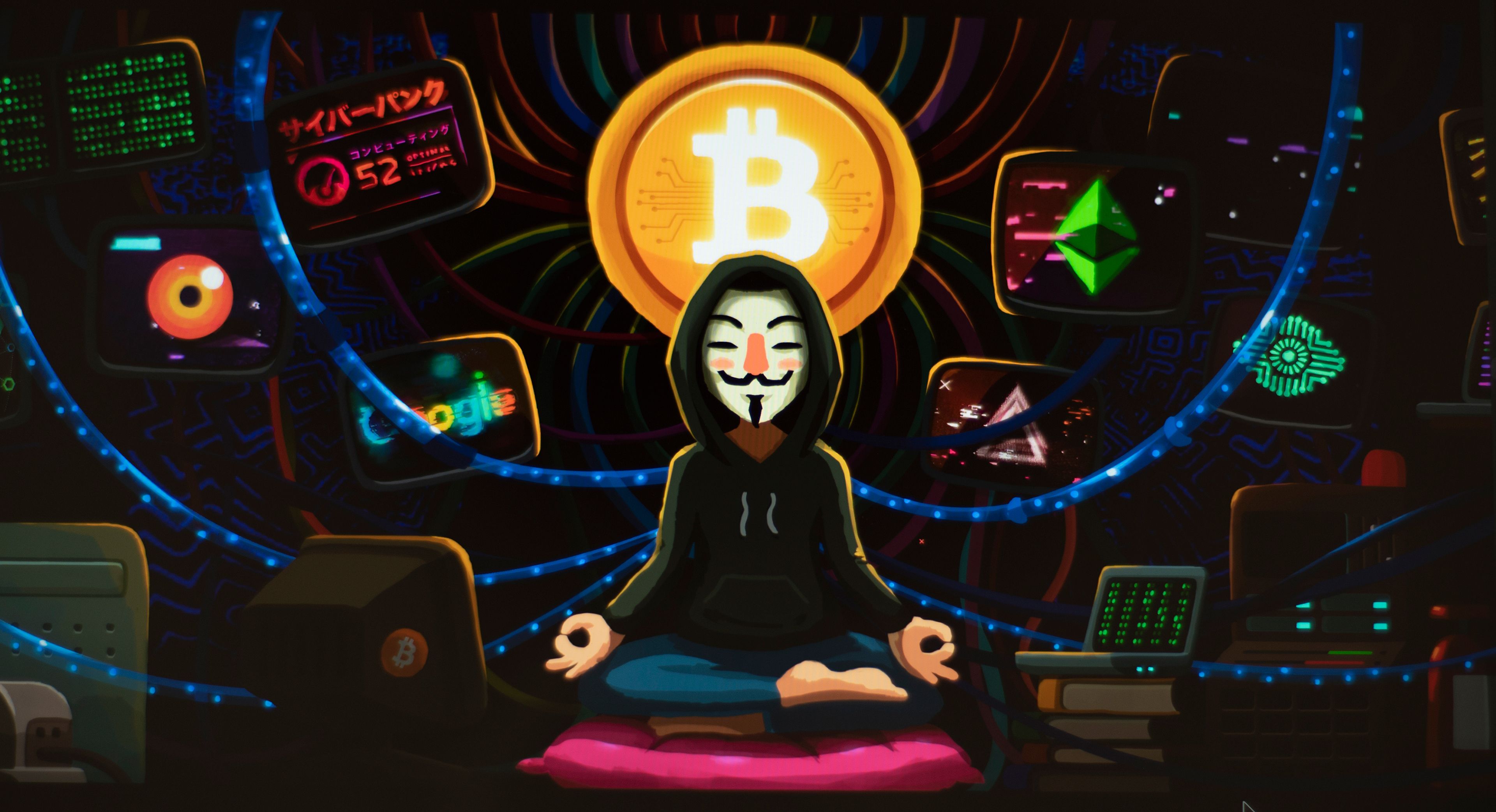 Bitcoin Anonymous HD Wallpaper