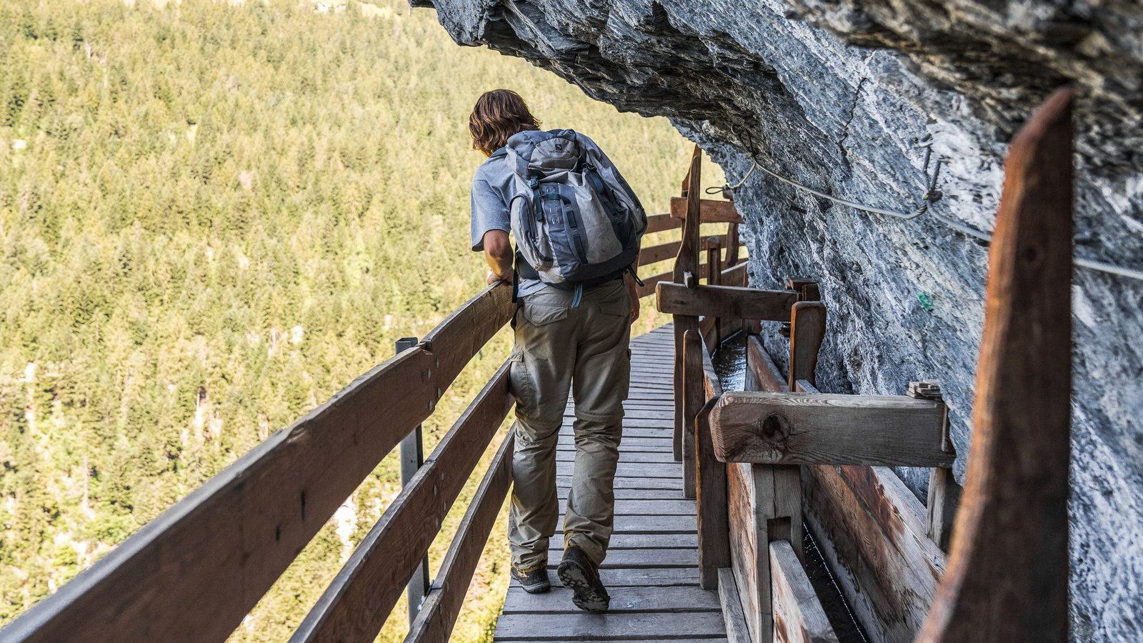 In the Swiss Alps, Walking a Cliff's Edge to History