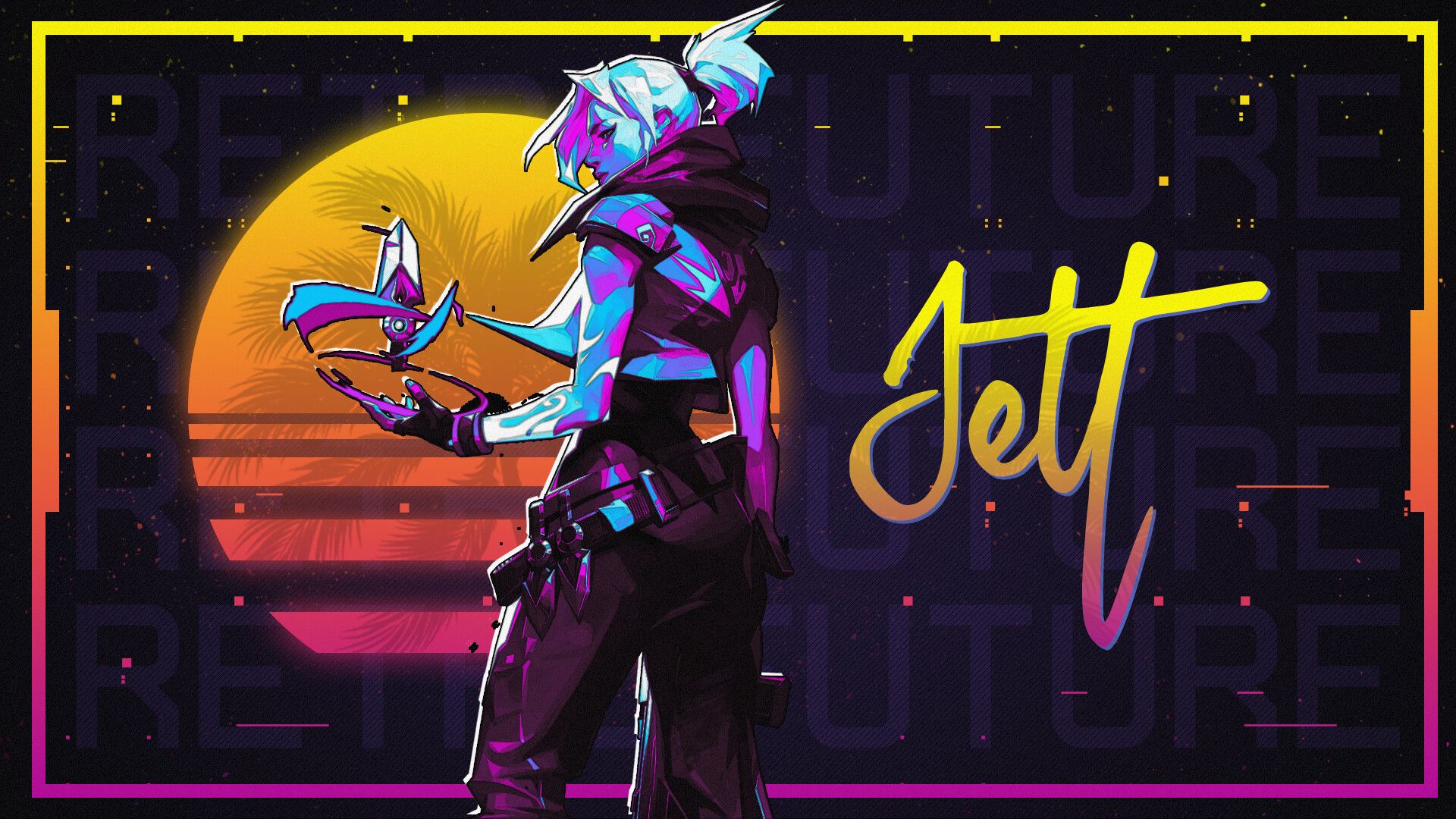 Jett Valorant Neon Art Wallpaper, HD Games 4K Wallpapers, Image, Photos and...