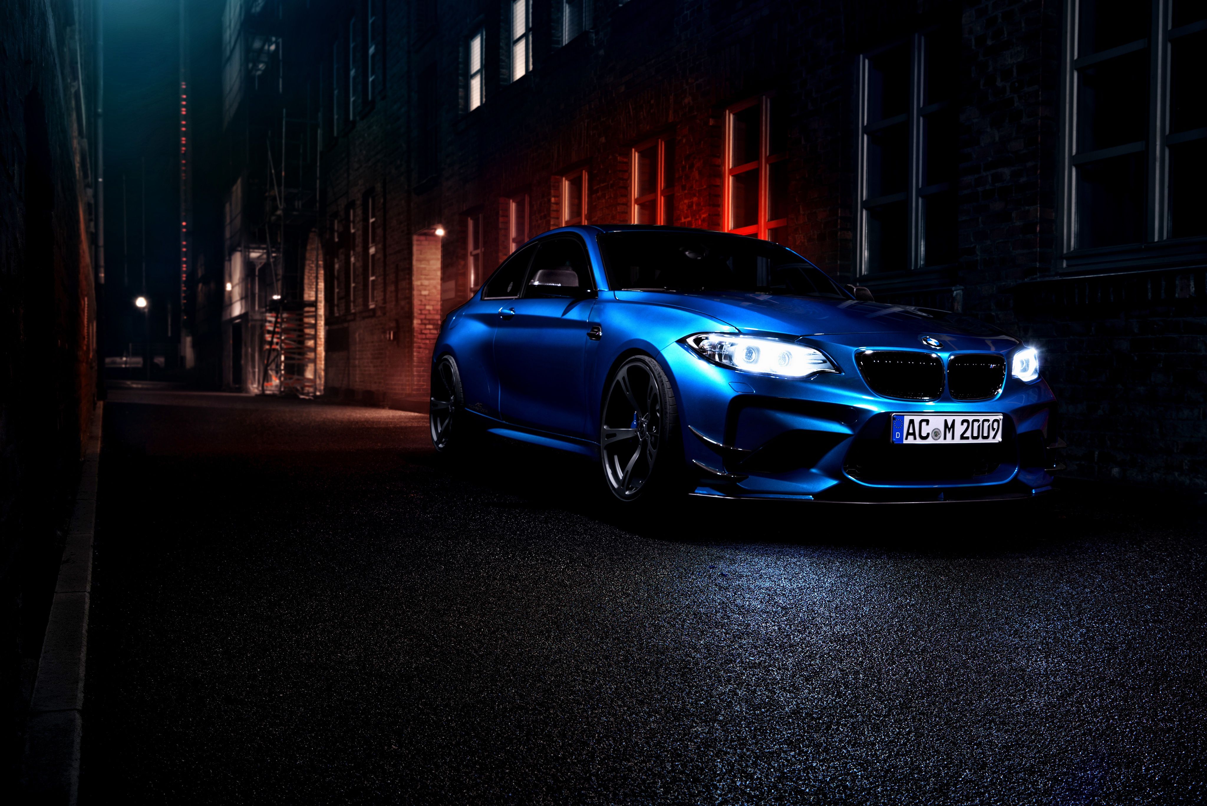 Bmw Bmw M2 Blue Car Car Luxury Car Night Vehicle Wallpaper:4096x2734