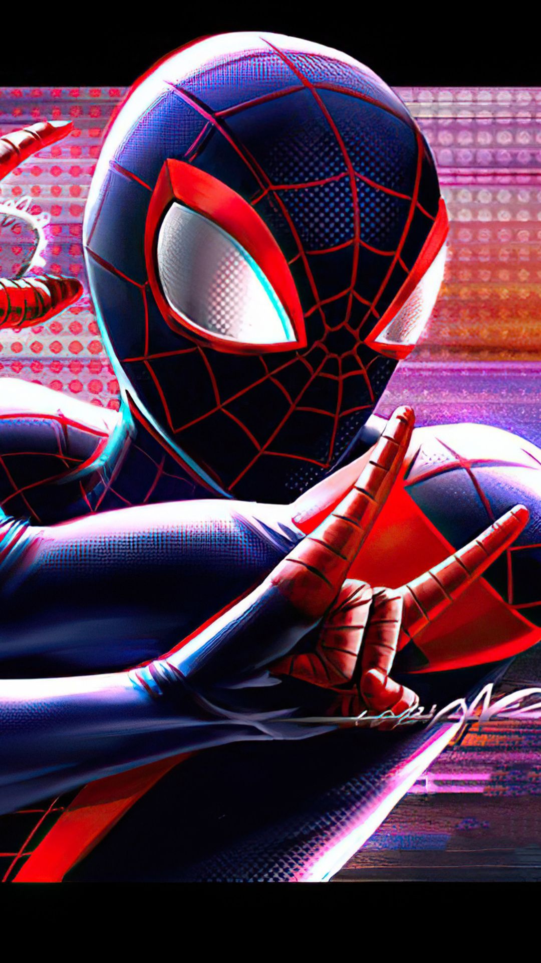 Spider Man Miles Web Wallpaper