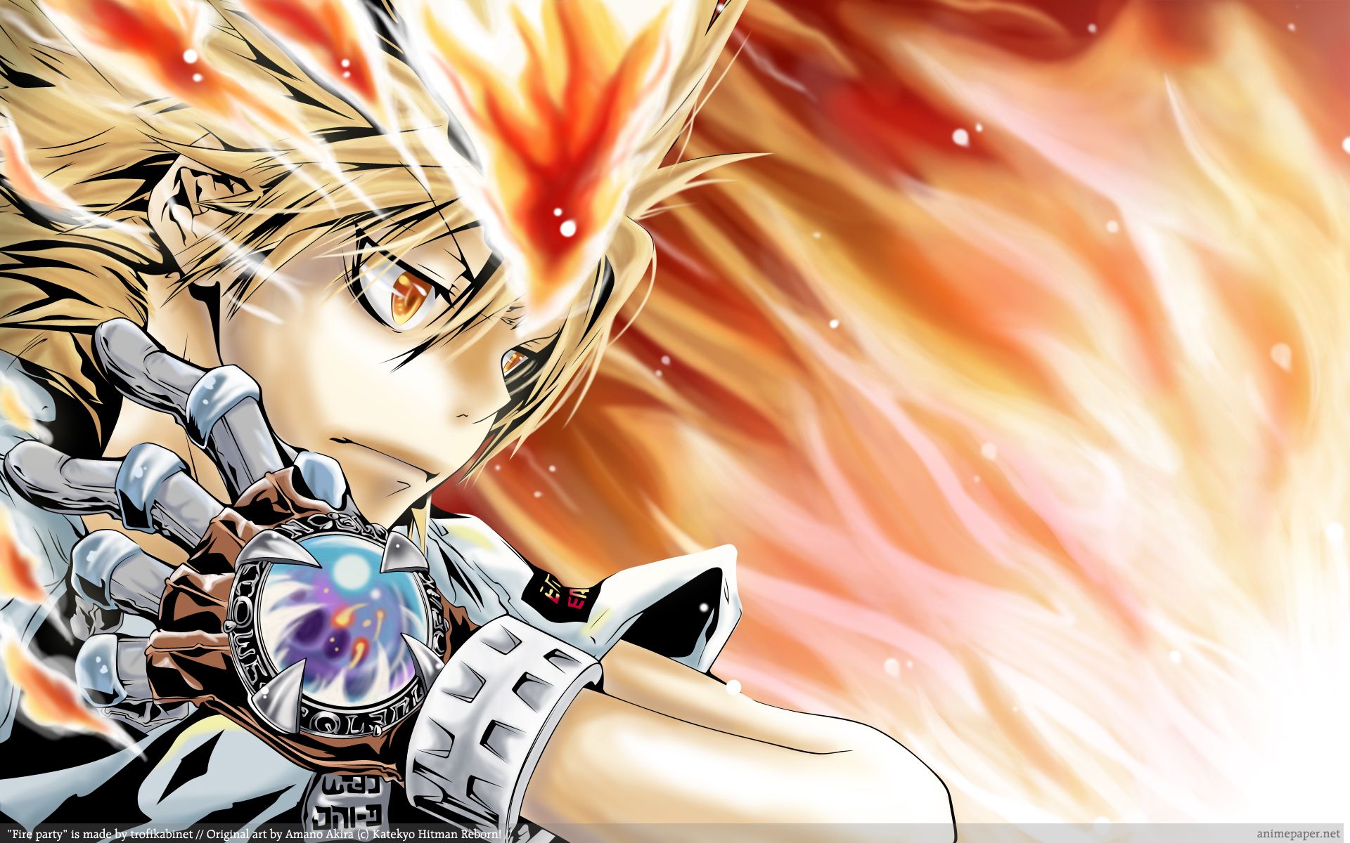 Katekyo Hitman Reborn Anime Flame HD Wallpaper Desktop Sawada X Gloves HD Wallpaper
