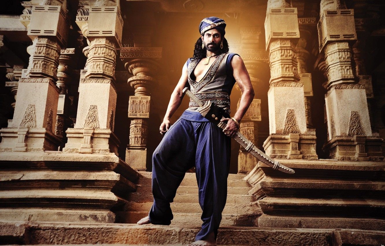Wallpaper cinema, sword, soldier, long hair, stone, barefoot, man, movie, film, palace, warrior, Indian, oriental, bollywood, earrings, temple image for desktop, section фильмы