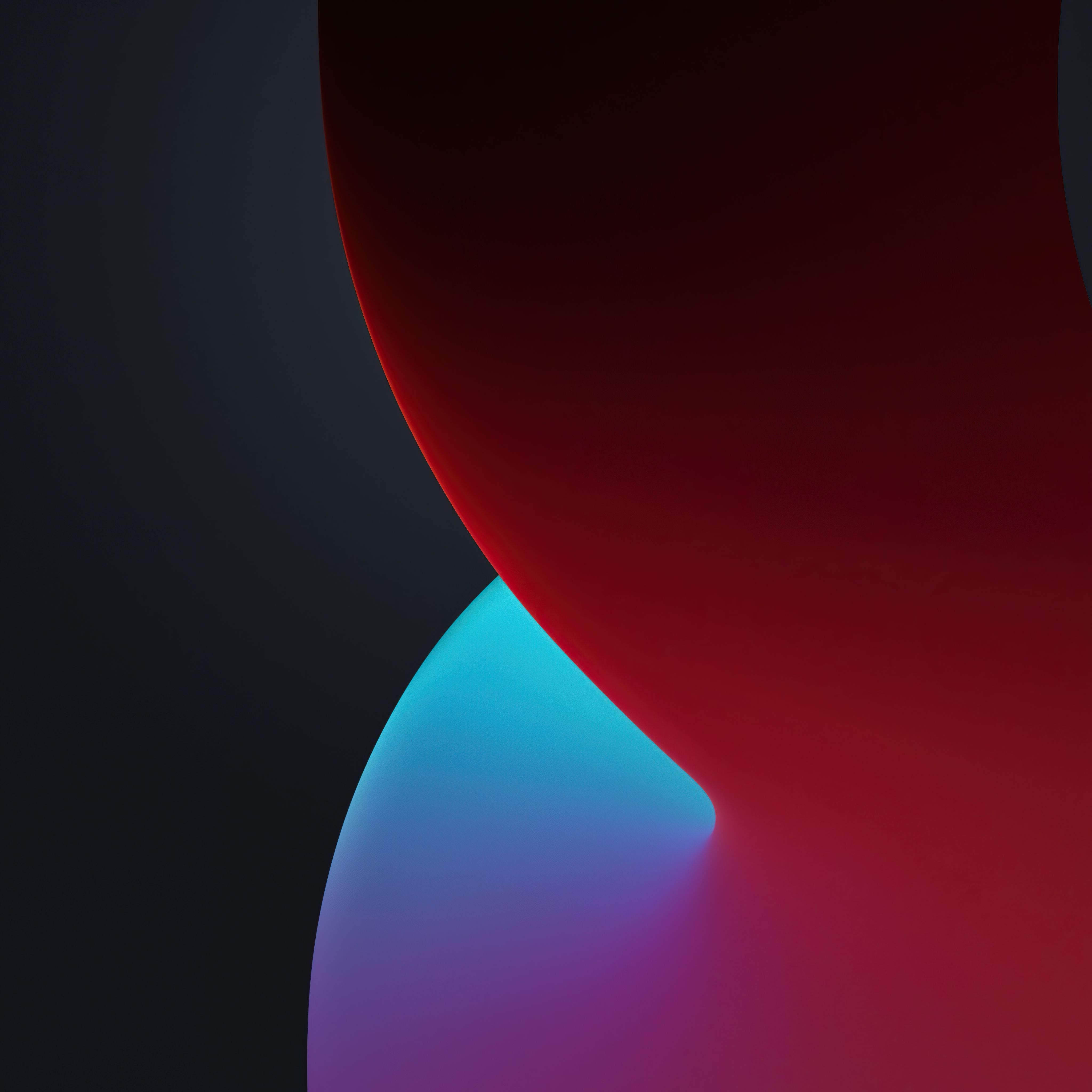 iOS 14 Wallpaper 4K, WWDC, iPhone iPadOS, Dark, Red, Stock, Gradients
