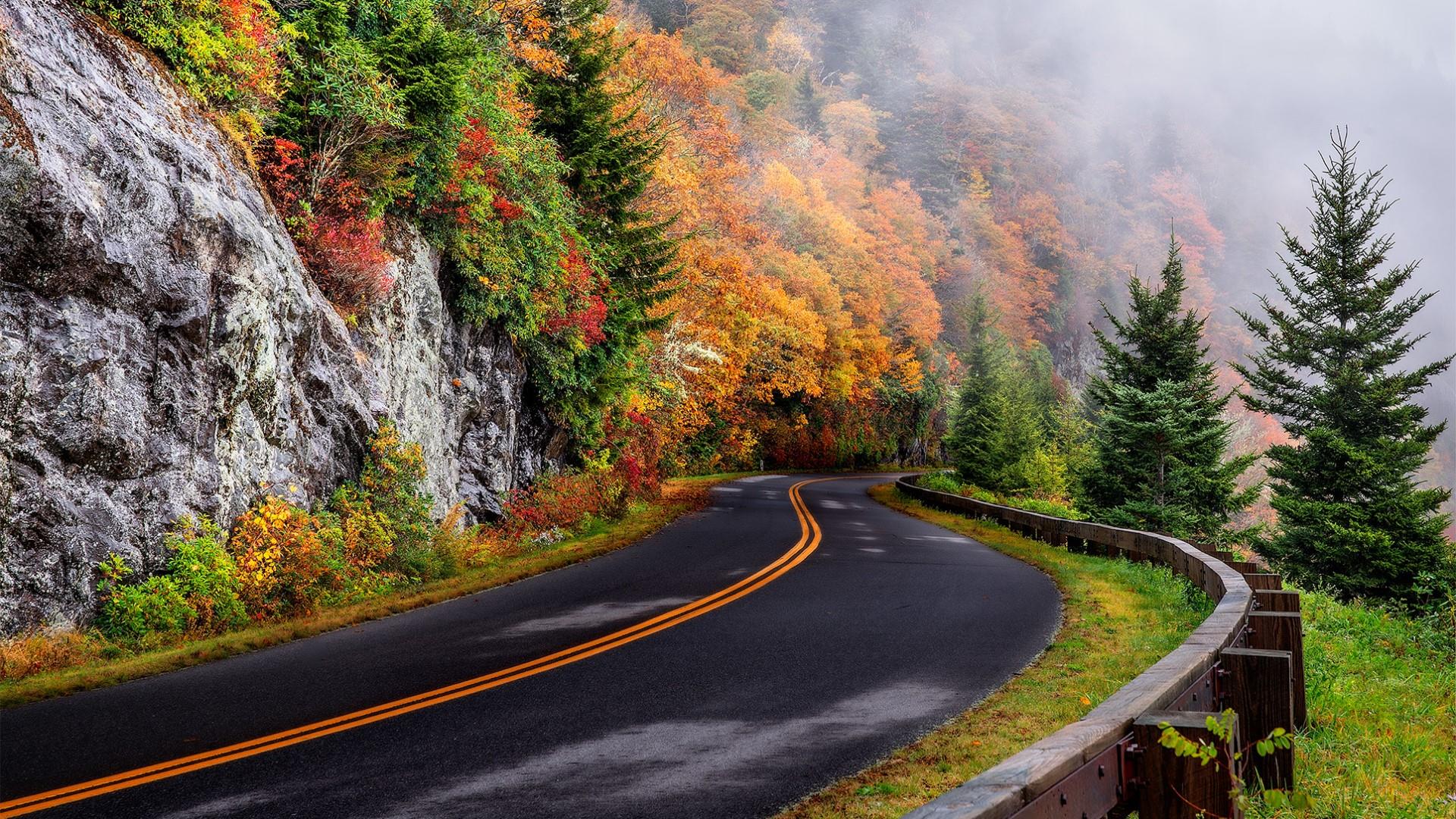 Fall Mountain Road Wallpapers.