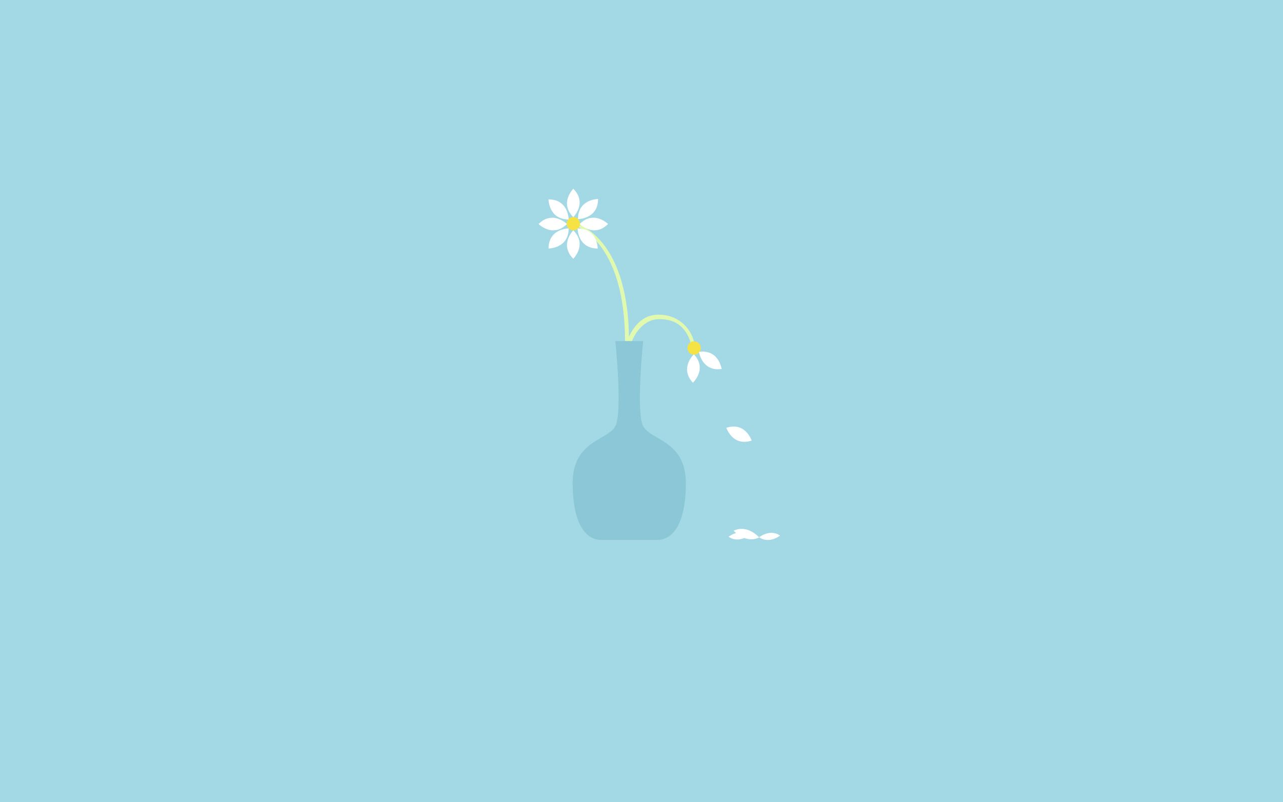 minimalism, Digital Art, Simple, Flowers Wallpaper HD / Desktop and Mobile Background