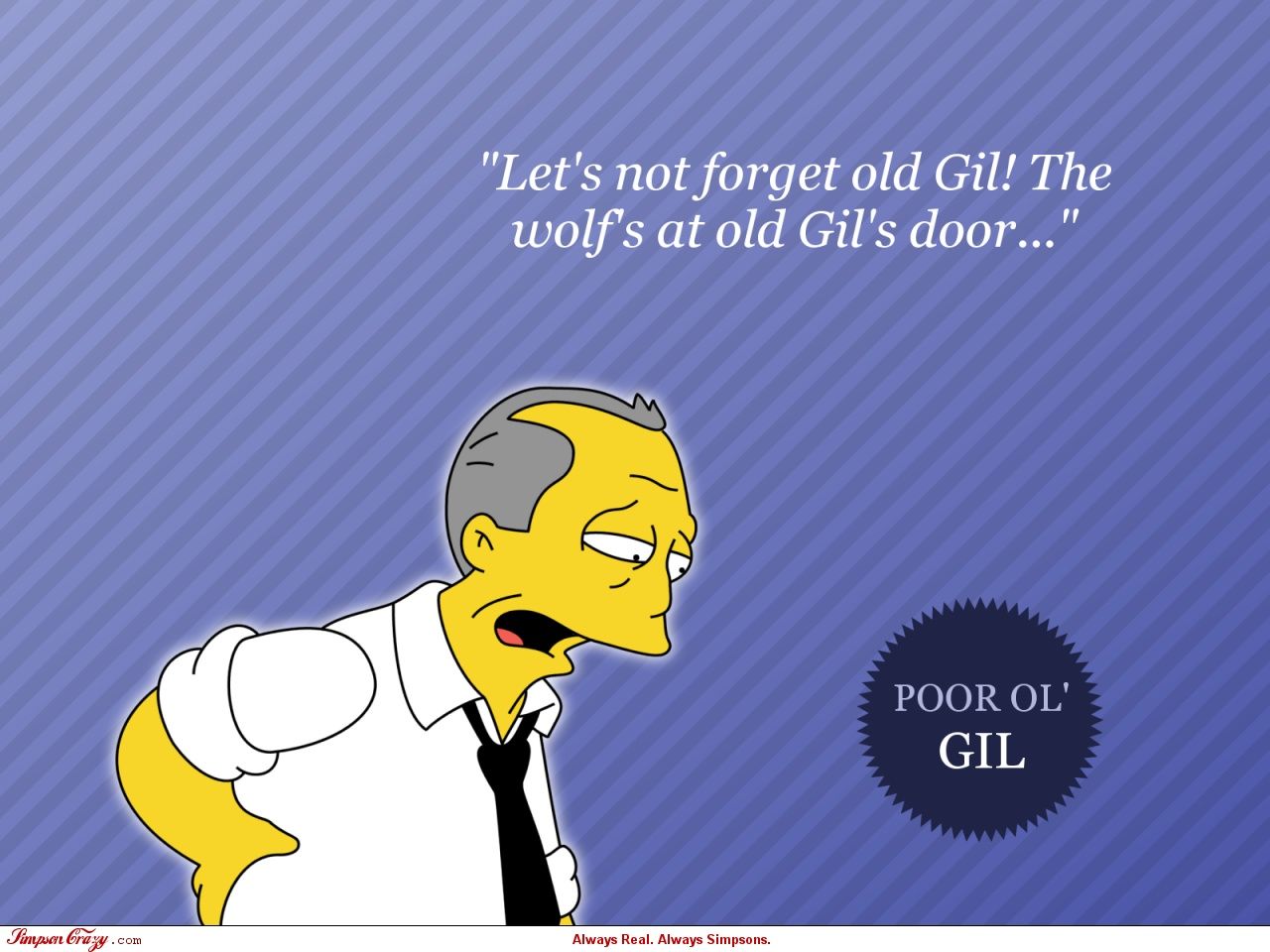 Download wallpaper from tv series The Simpsons with tags: Background, The Simpsons, Gil Gunderson