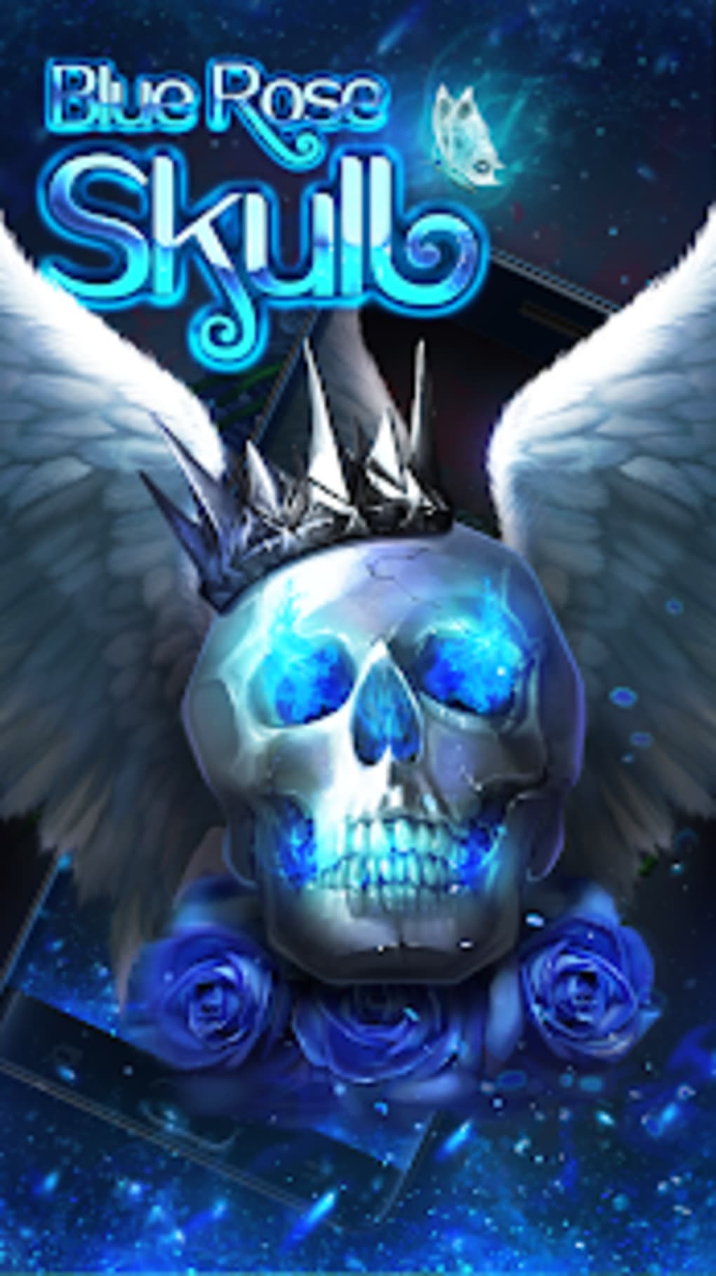 Blue Rose Skull Live Wallpaper APK for Android