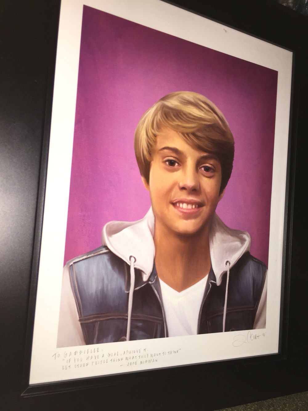 Dad painted this awesome picture of Jace Norman from Henry danger! So cool right. Future boyfriend, Mendes, Norman
