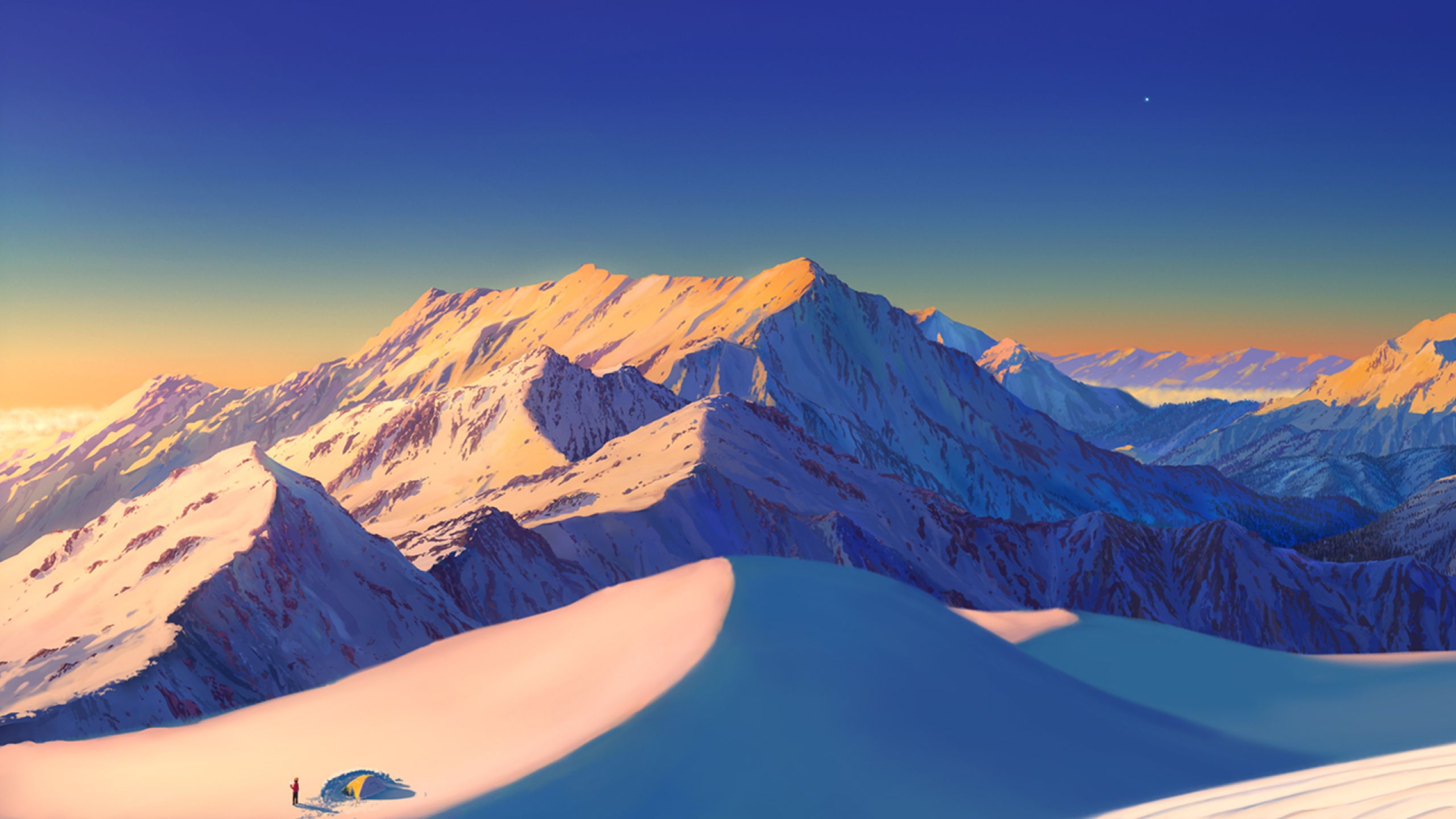 Mountain snowy anime wallpapers wallpaper cave