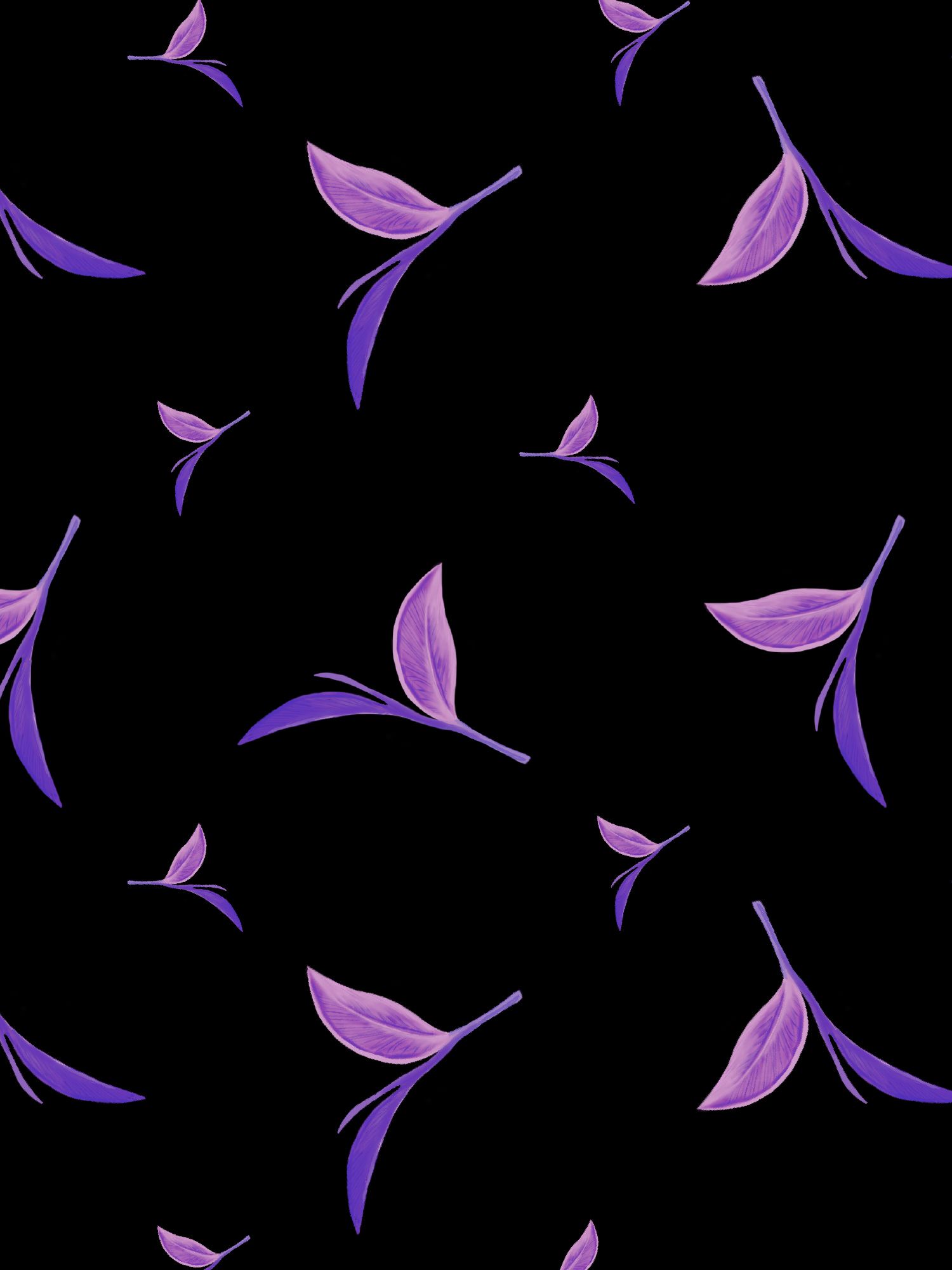 Spooky Halloween purple leaves wallpaper. Leysa Flores Design