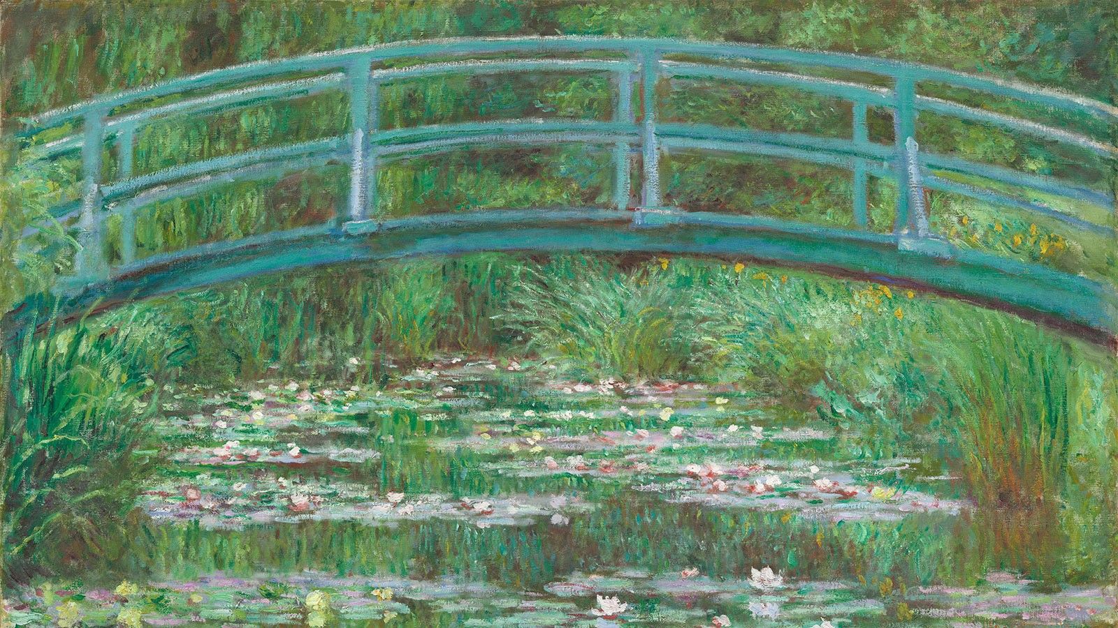artwork, Claude Monet, Bridge, Painting, Water lilies, Classic art Wallpaper HD / Desktop and Mobile Background