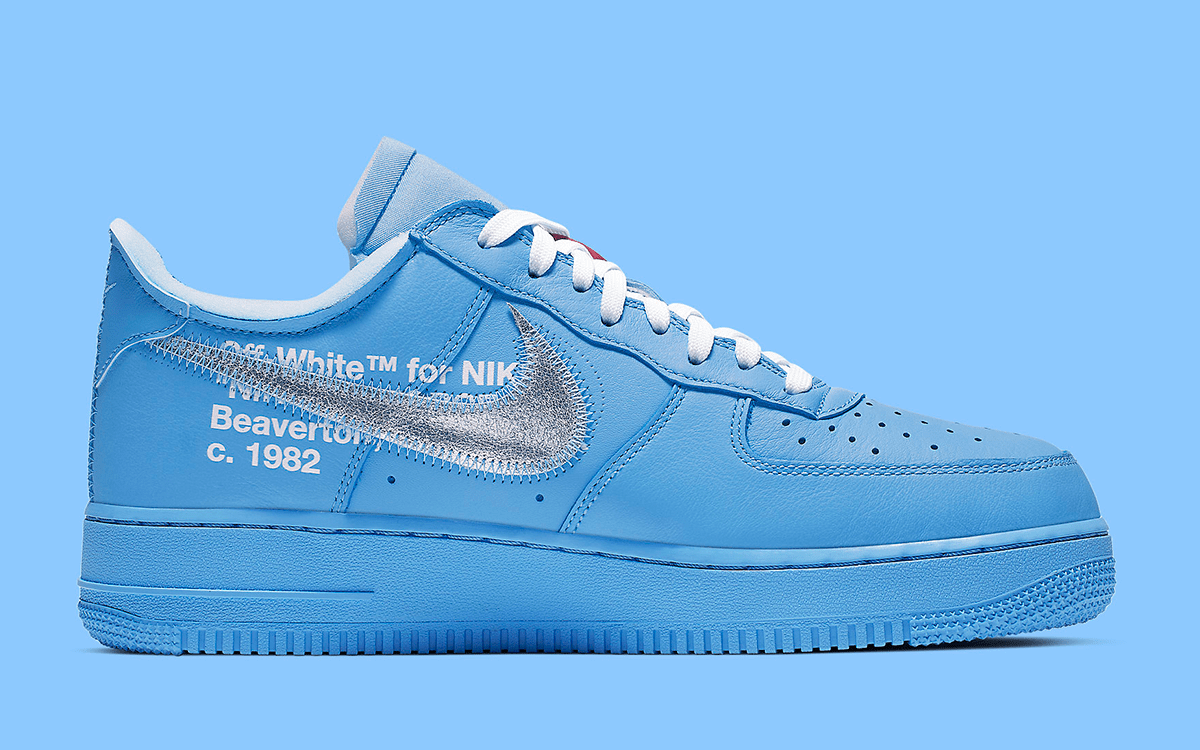 How To Buy The Blue OFF WHITE X Nike Air Force 1 MCA Chicago OF HEAT. Sneaker News, Release Dates And Features