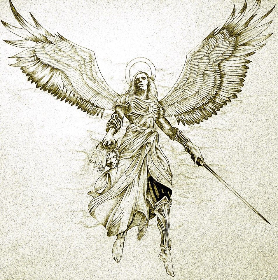 Archangel Gabriel Angel Tattoo Designs