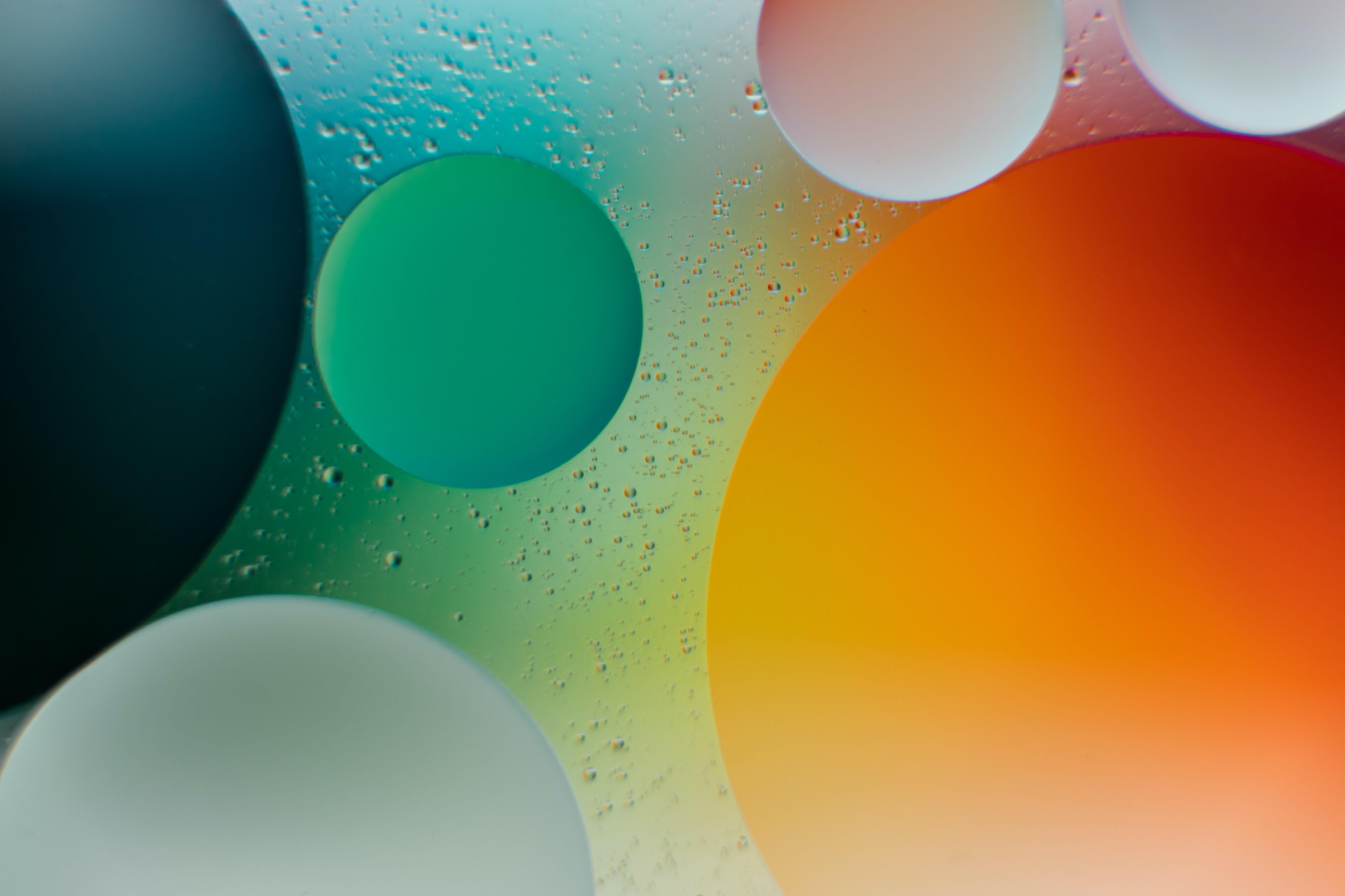 wallpaper circles, bubbles, shapes, gradient, water HD, Widescreen, High Definition