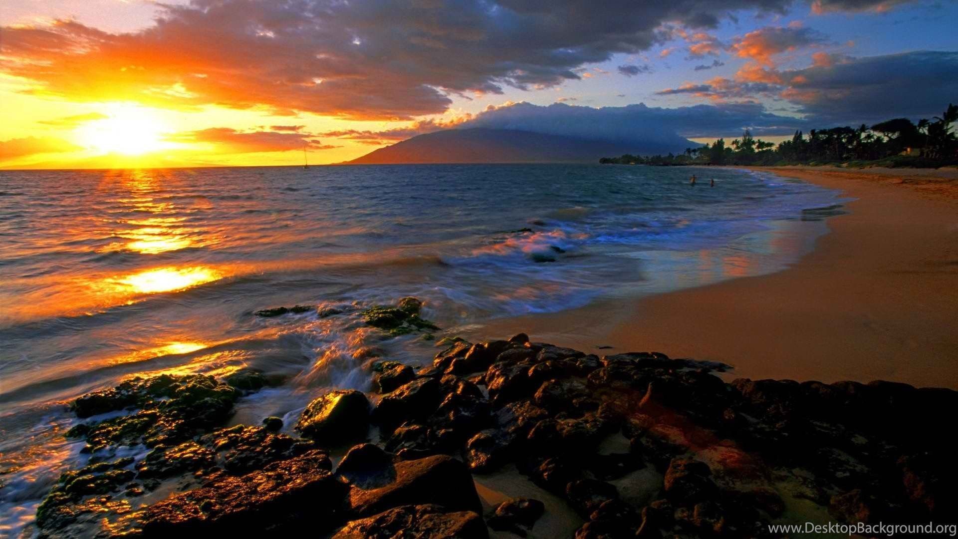 Maui Sunset Wallpaper Free Maui Sunset Background