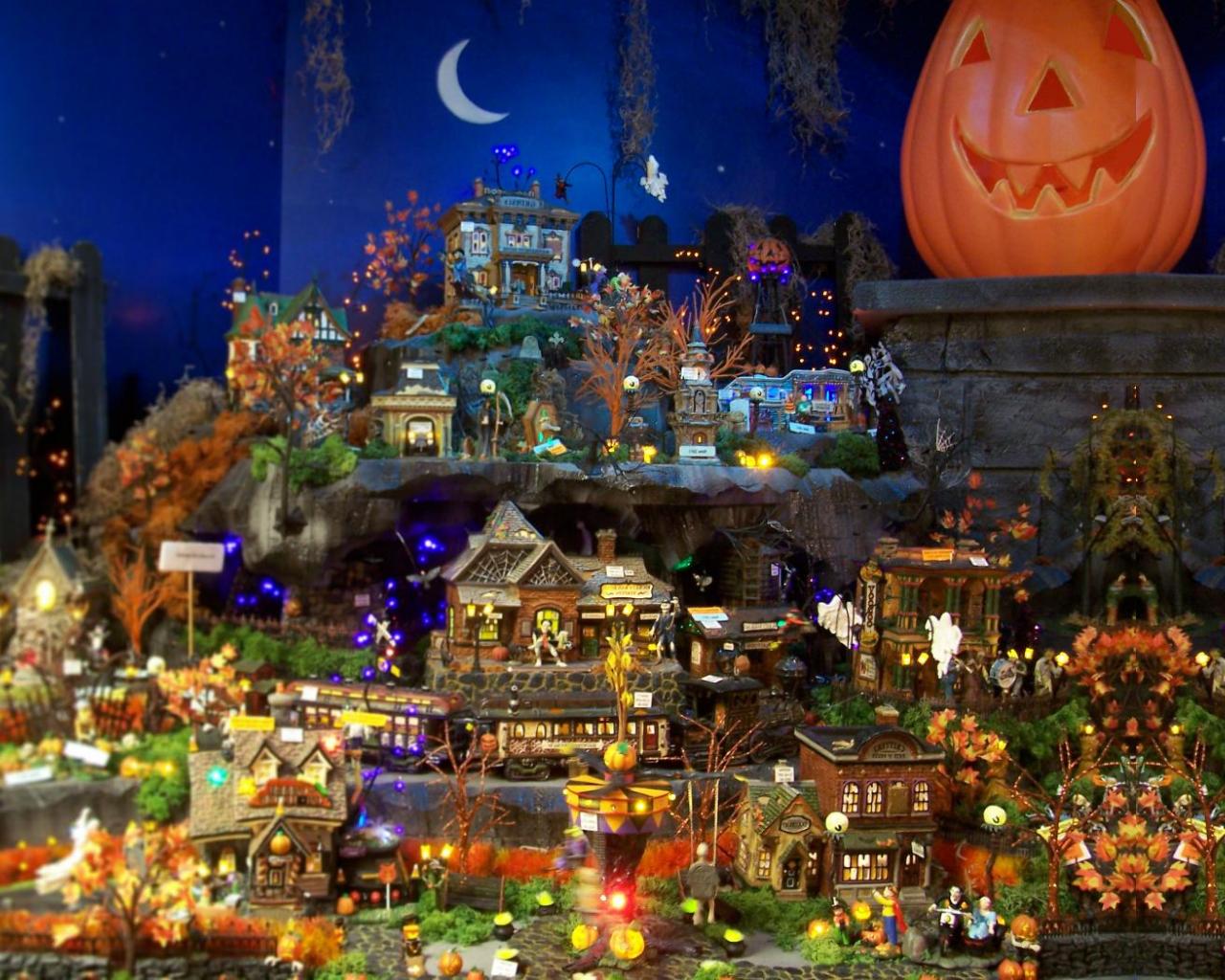 Halloween Village Background