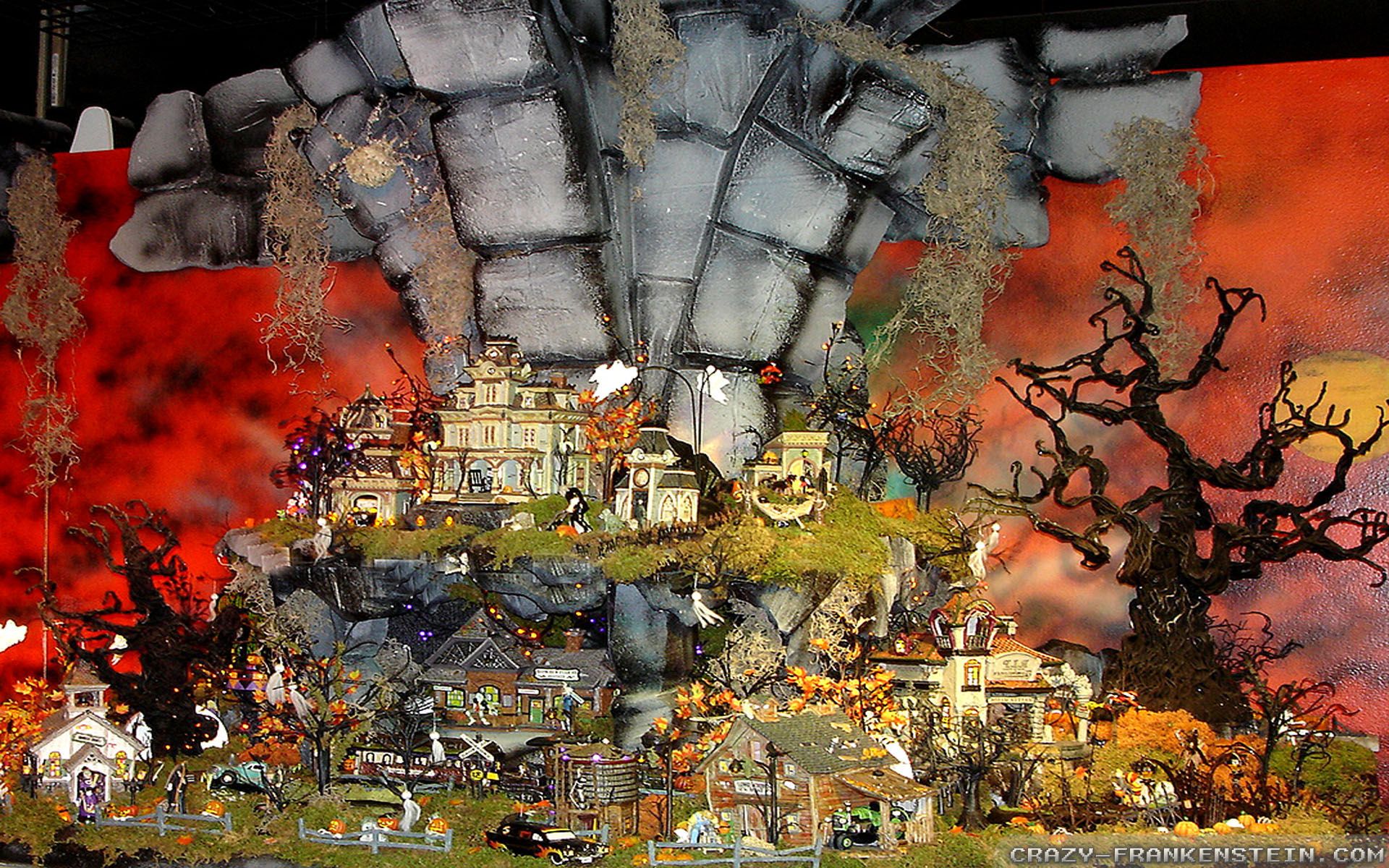Halloween Village wallpaper