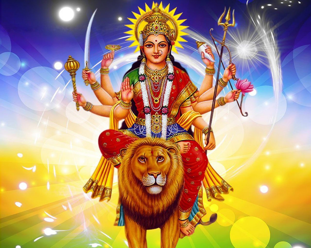 Happy Navratri Maa Durga Image For HD Wallpaper 1920x1200, Wallpaper13.com