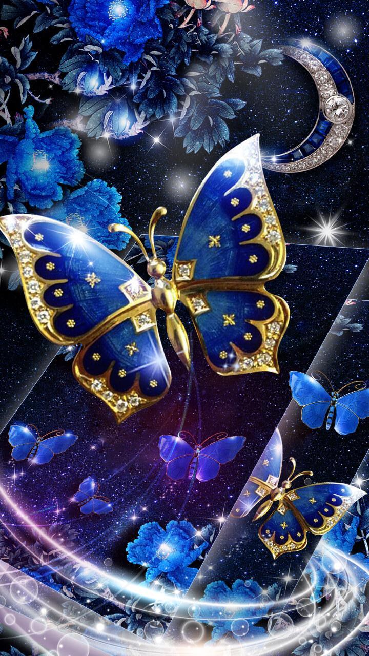 Blue Butterfly Glitter for Android