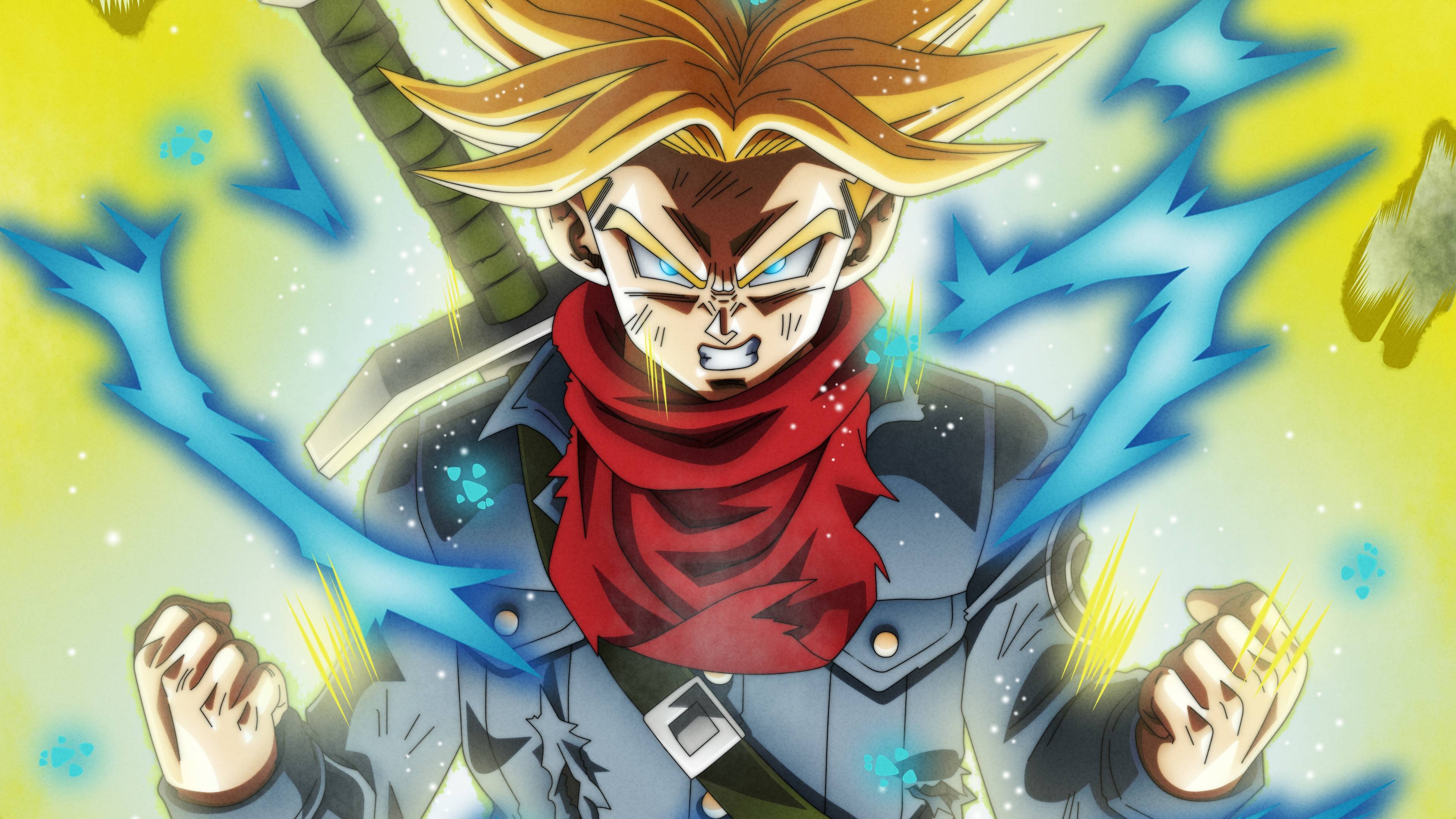 SSJ RAGE TRUNKS, dbz, HD phone wallpaper