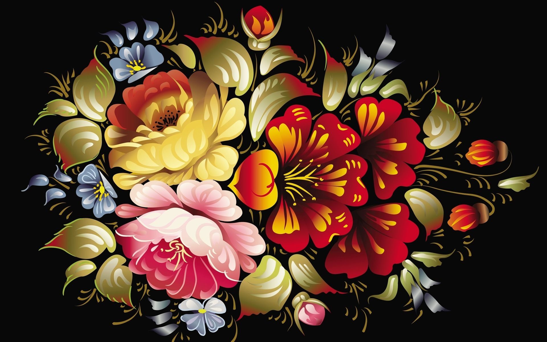 Flowers Art wallpaperx1200