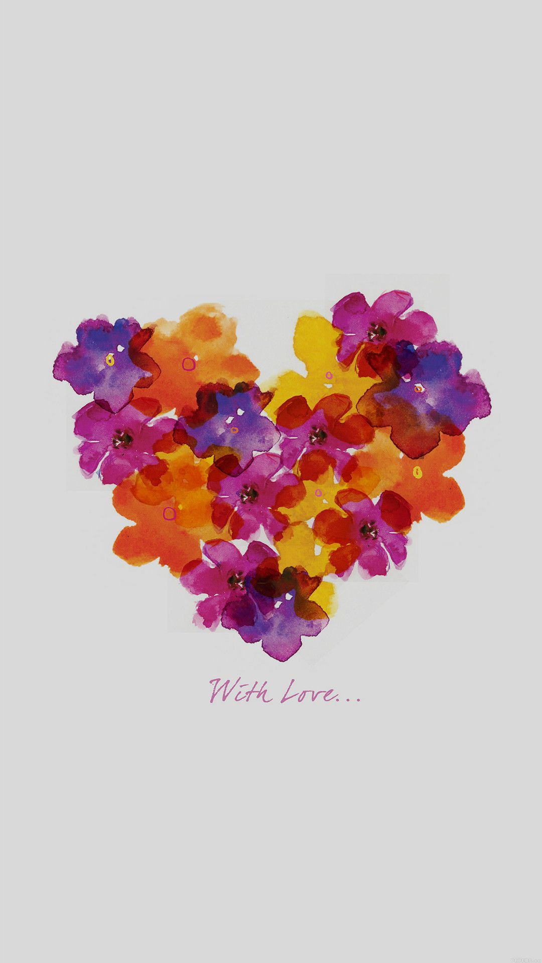 Illust Nicola Evans Flower Love iPhone 8 Wallpaper Free Download