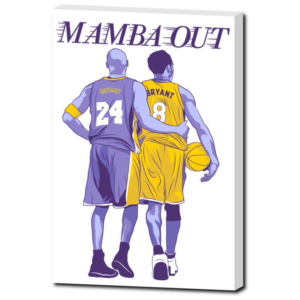 Kobe Bryant Mamba Out 24x 16 Canvas