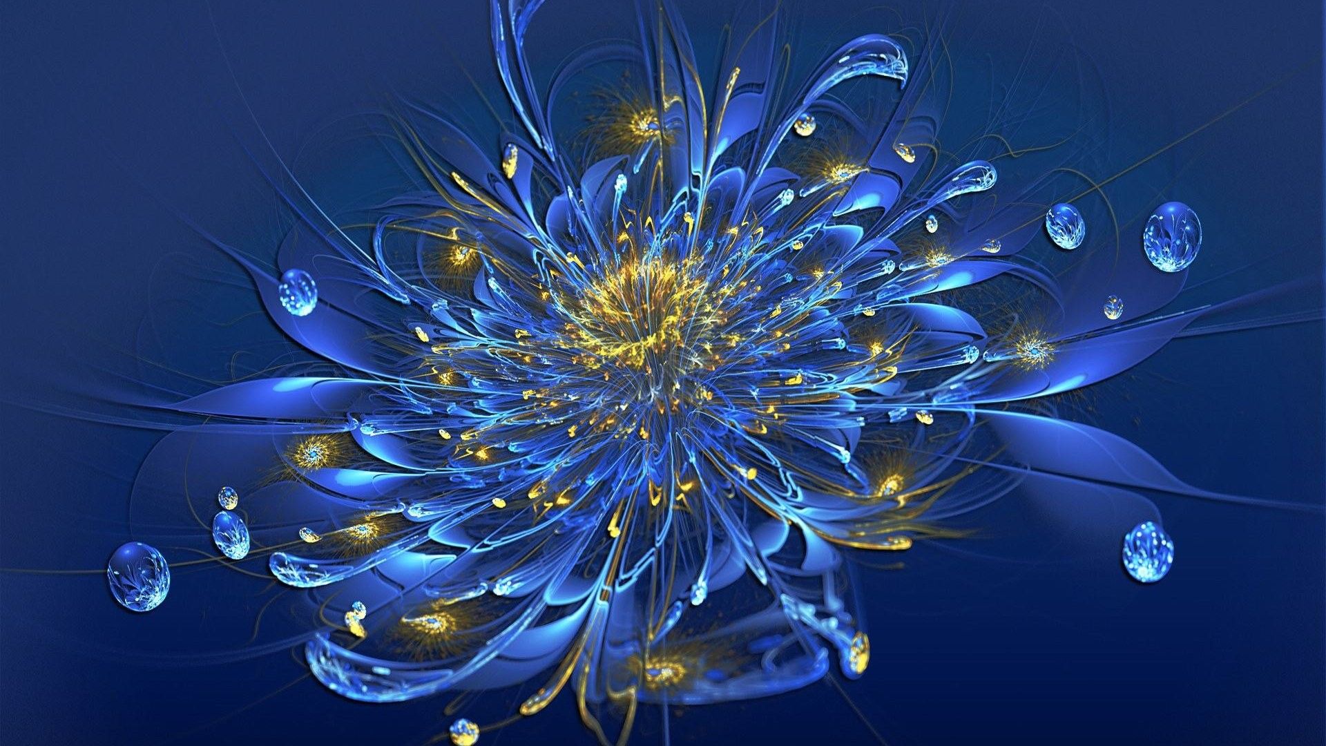 Abstract 3D Flower Art Wallpaper