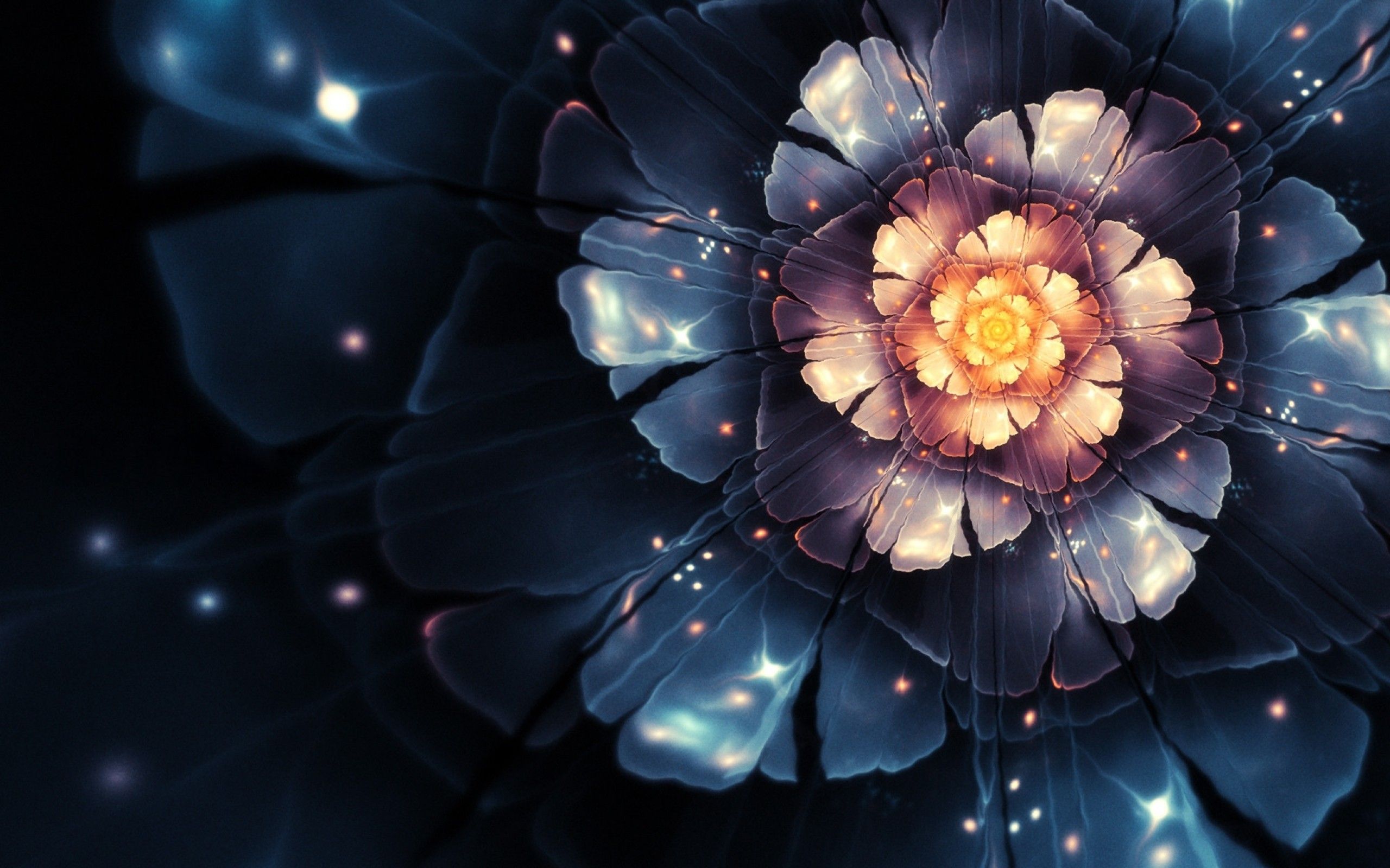 flowers, Fractals, Bloom, Digital, Art Wallpaper HD / Desktop and Mobile Background