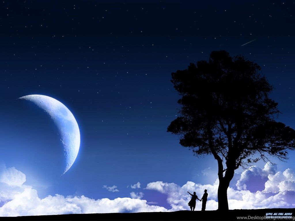 Love Quotes Image: Moon Wallpaper Moonlight Love Desktops Desktop Background