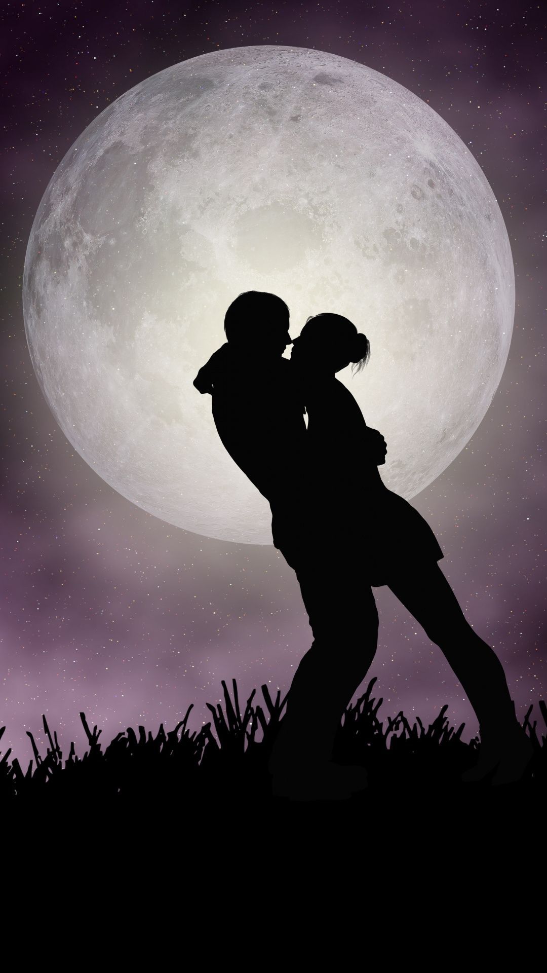 Romantic Full Moon Wallpaper HD. Art wallpaper, Wallpaper, Romantic wallpaper