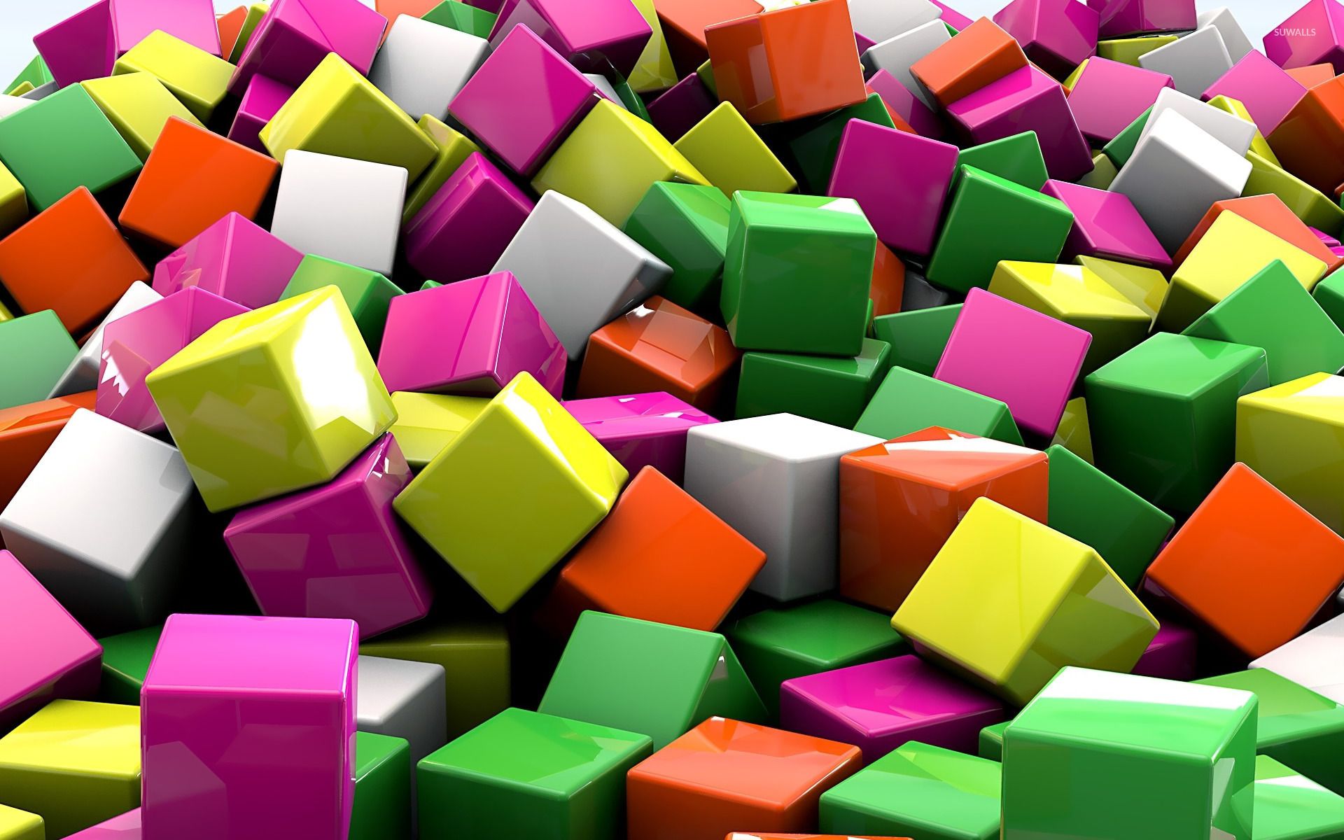 Colorful cubes wallpaper wallpaper