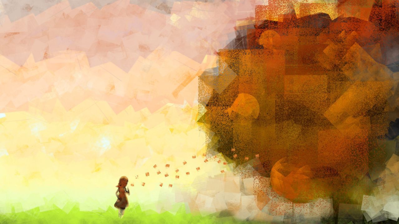 Wallpaper Autumn, Illustration, Paint, Girl, HD, Creative Graphics / Editor's Picks,. Wallpaper for iPhone, Android, Mobile and Desktop