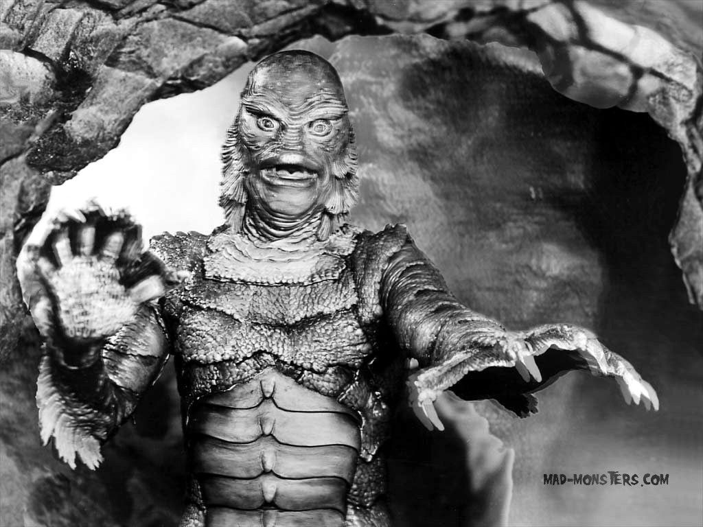 Classic Science Fiction Films Wallpaper: Creature From The Black Lagoon. Black lagoon, Classic monster movies, Classic horror movies