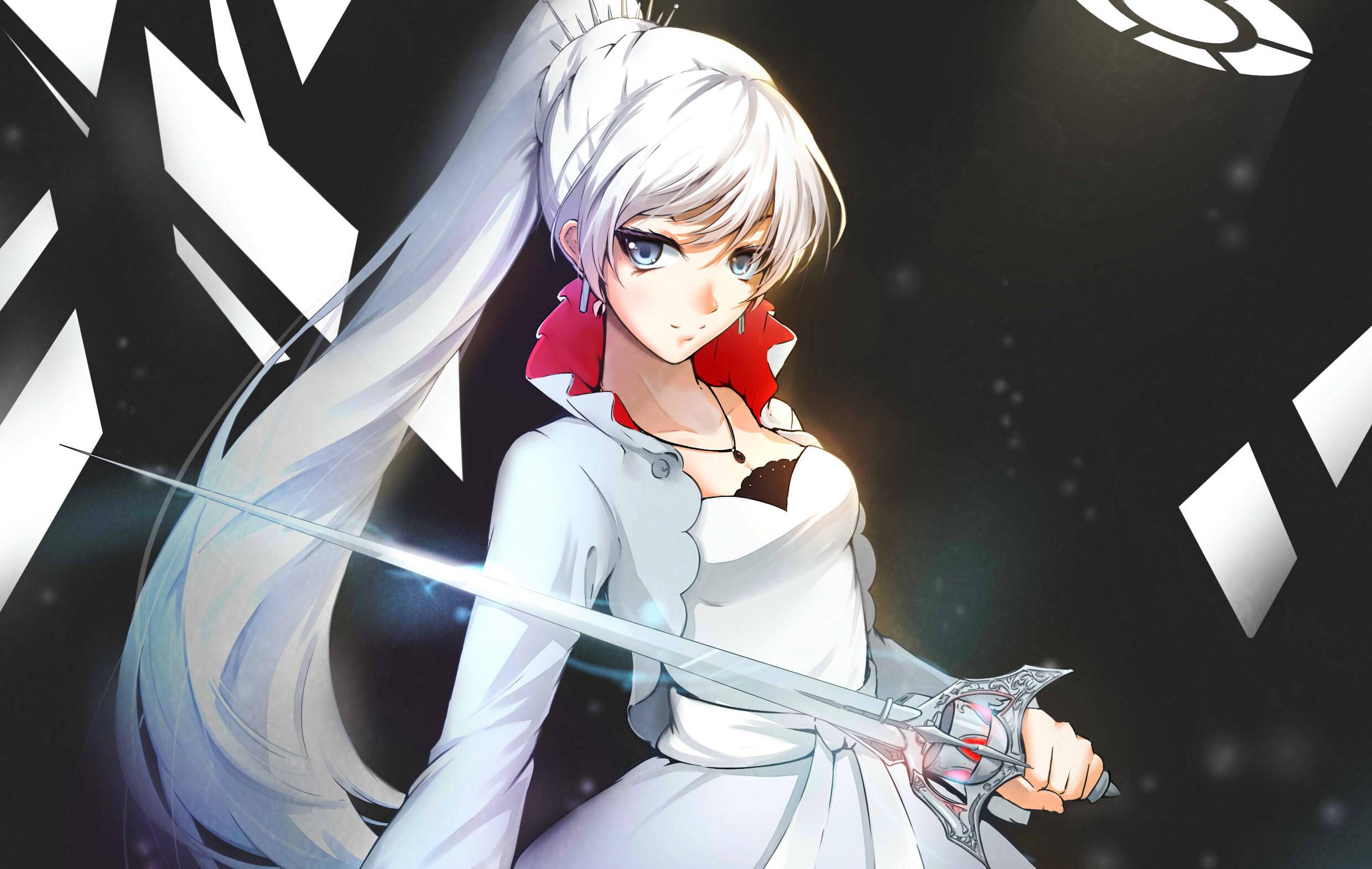 wallpaper rwby, weiss schnee, girl, sword HD, Widescreen, High Definition