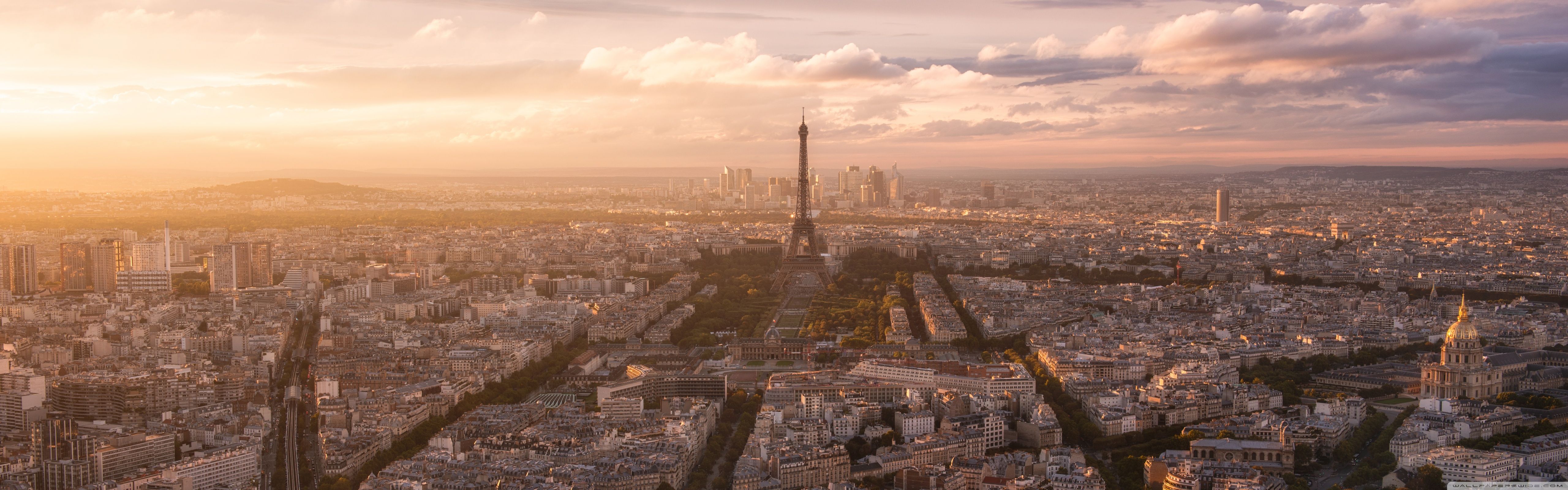 Paris Panoramic View Ultra HD Desktop Background Wallpaper for 4K UHD TV, Widescreen & UltraWide Desktop & Laptop, Multi Display, Dual Monitor, Tablet