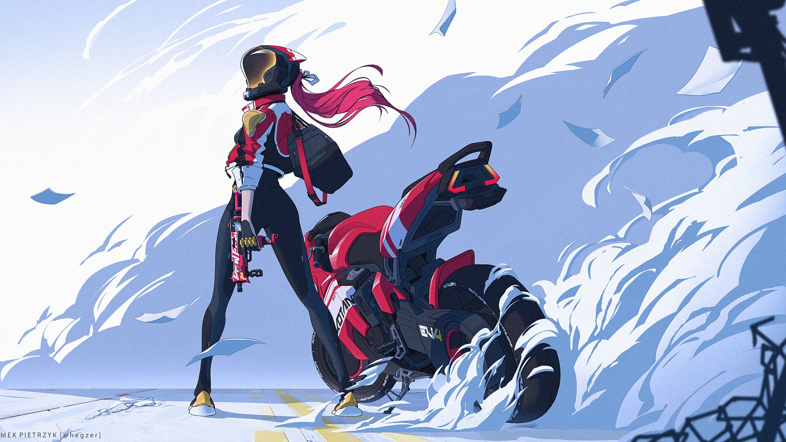 Biker Girl 4k 1440P Resolution HD 4k Wallpaper, Image, Background, Photo and Picture