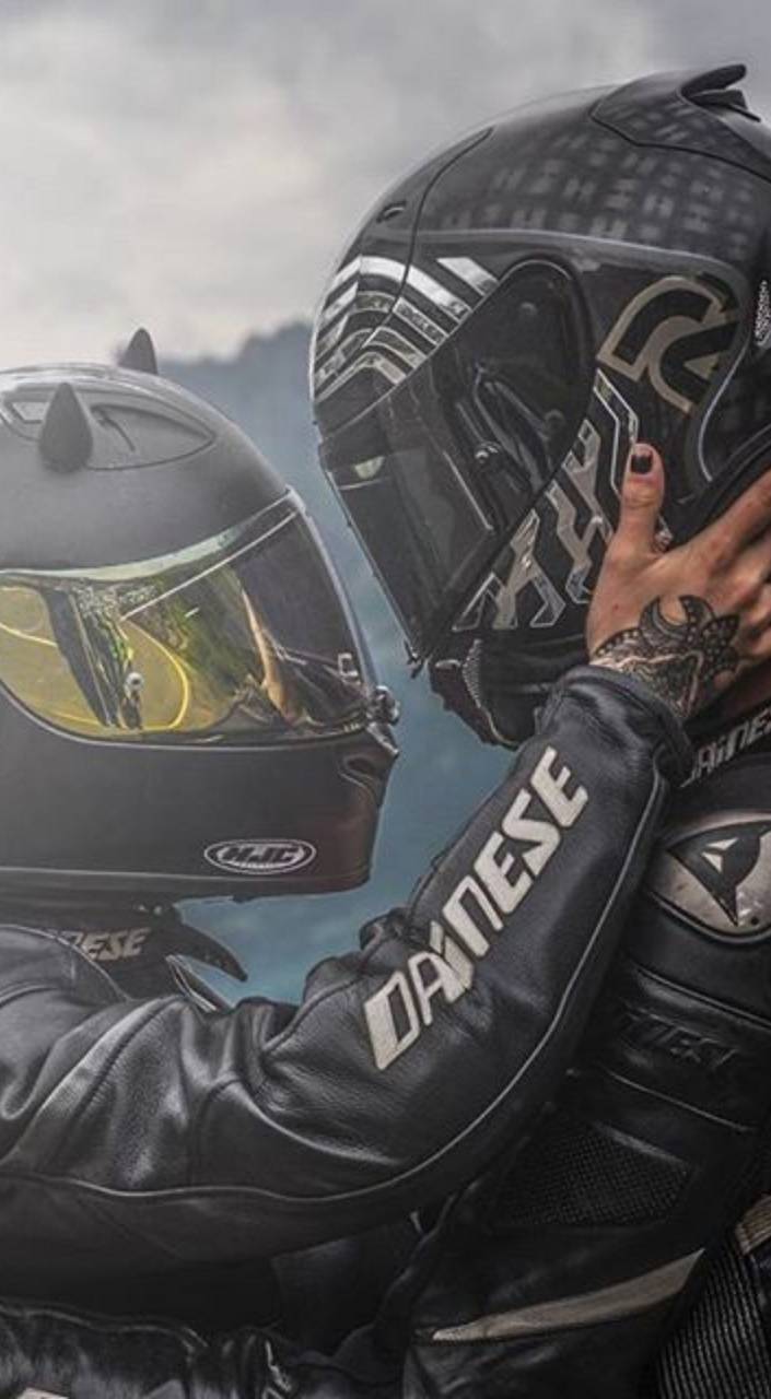 Biker couple wallpaper