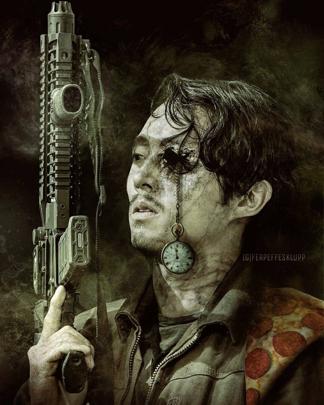 Glenn Rhee. Season 9. The Walking Dead (AMC). Walking dead fan art, The walking dead poster, Walking dead art