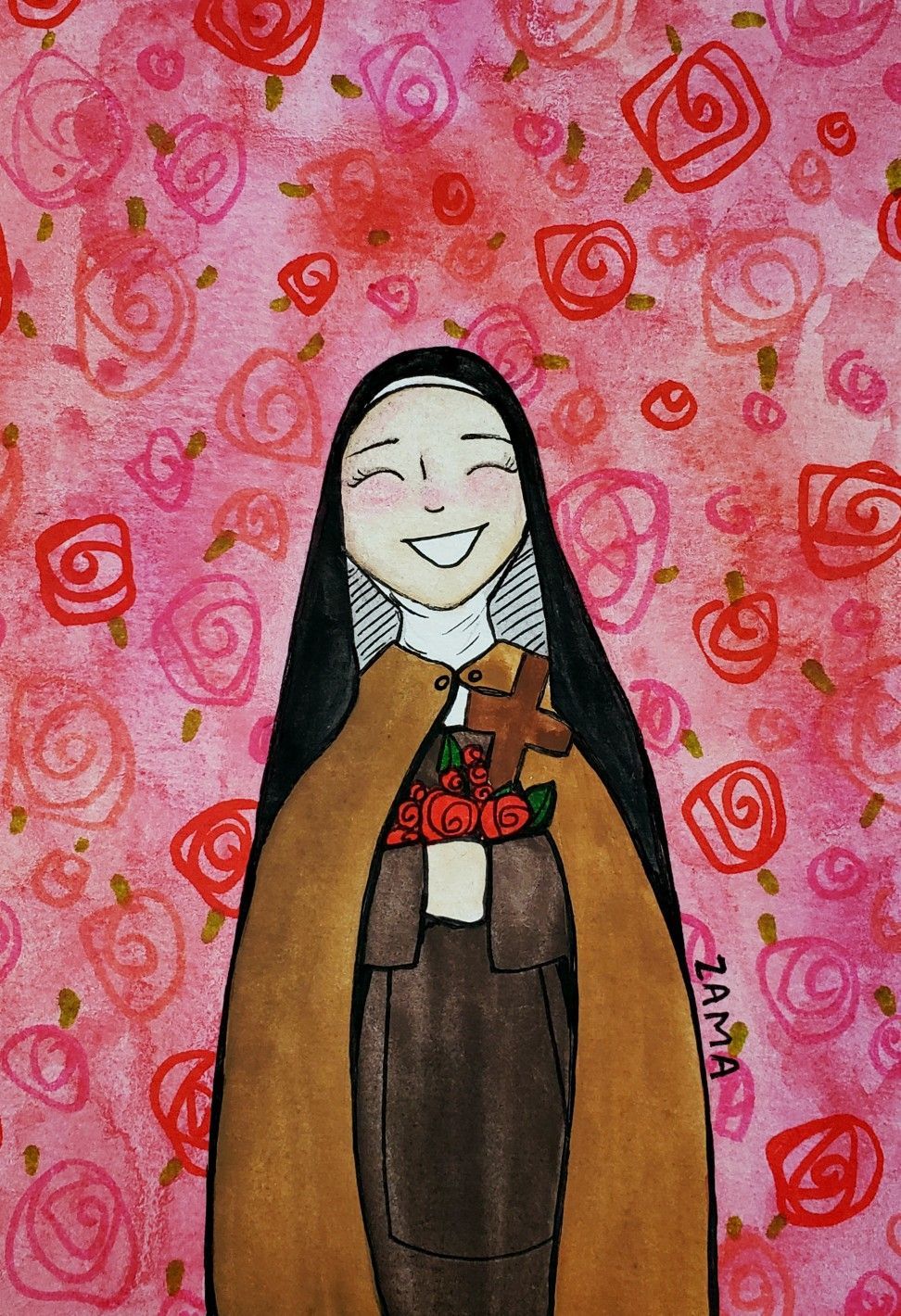 Wallpaper Santa Teresa. Catholic wallpaper, Catholic art, Jesus art