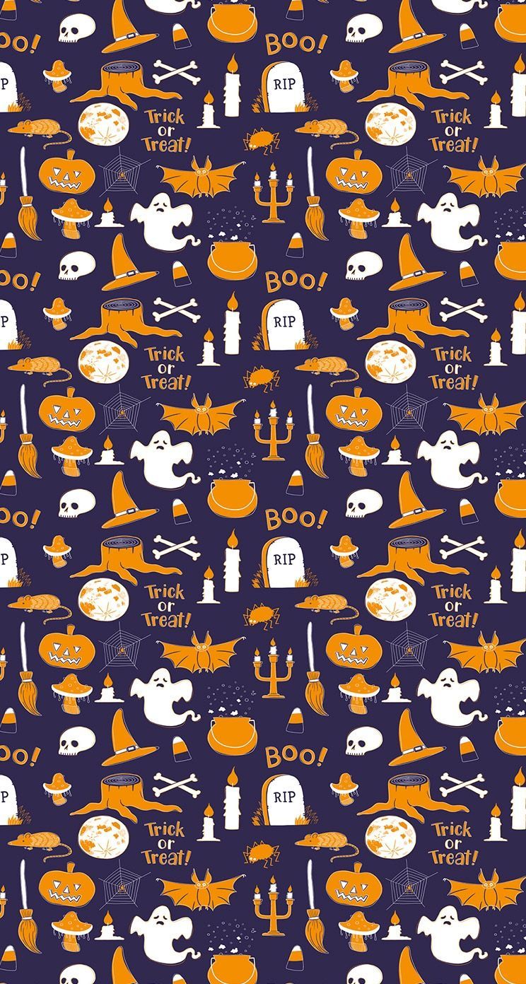 Happy Halloween! :-) #happy #halloween #trick or #treat and stay #scary # wallpaper #background #purp. Halloween wallpaper, Orange wallpaper, Halloween background