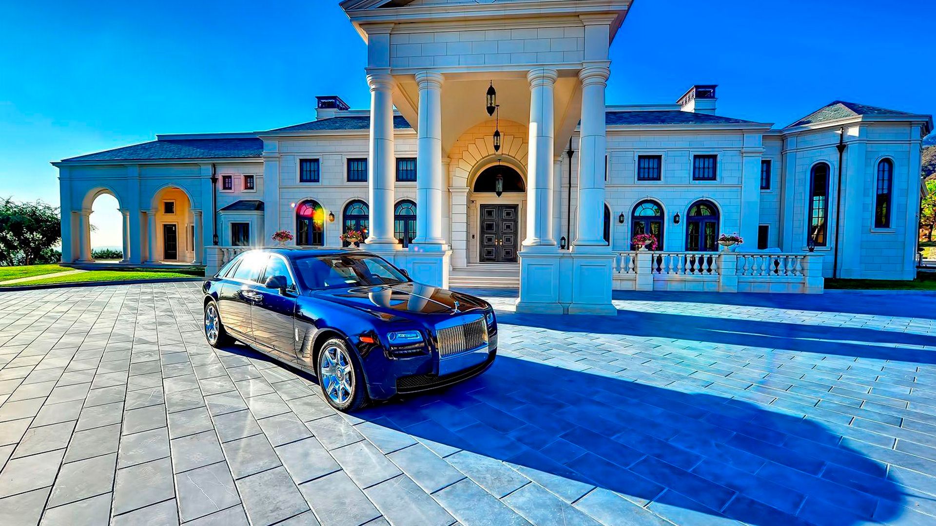 Luxury home and car wallpaper