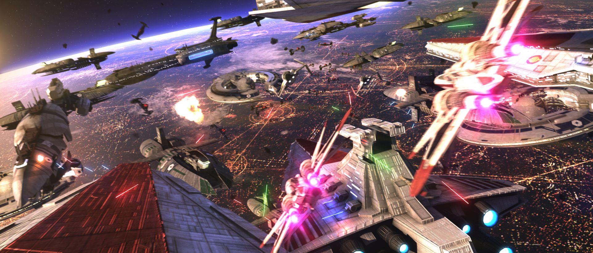 Battle of Coruscant on Invisible Hand image at War Expanded: Fall of the Republic mod for Star Wars: Empire at War: Forces of Corruption
