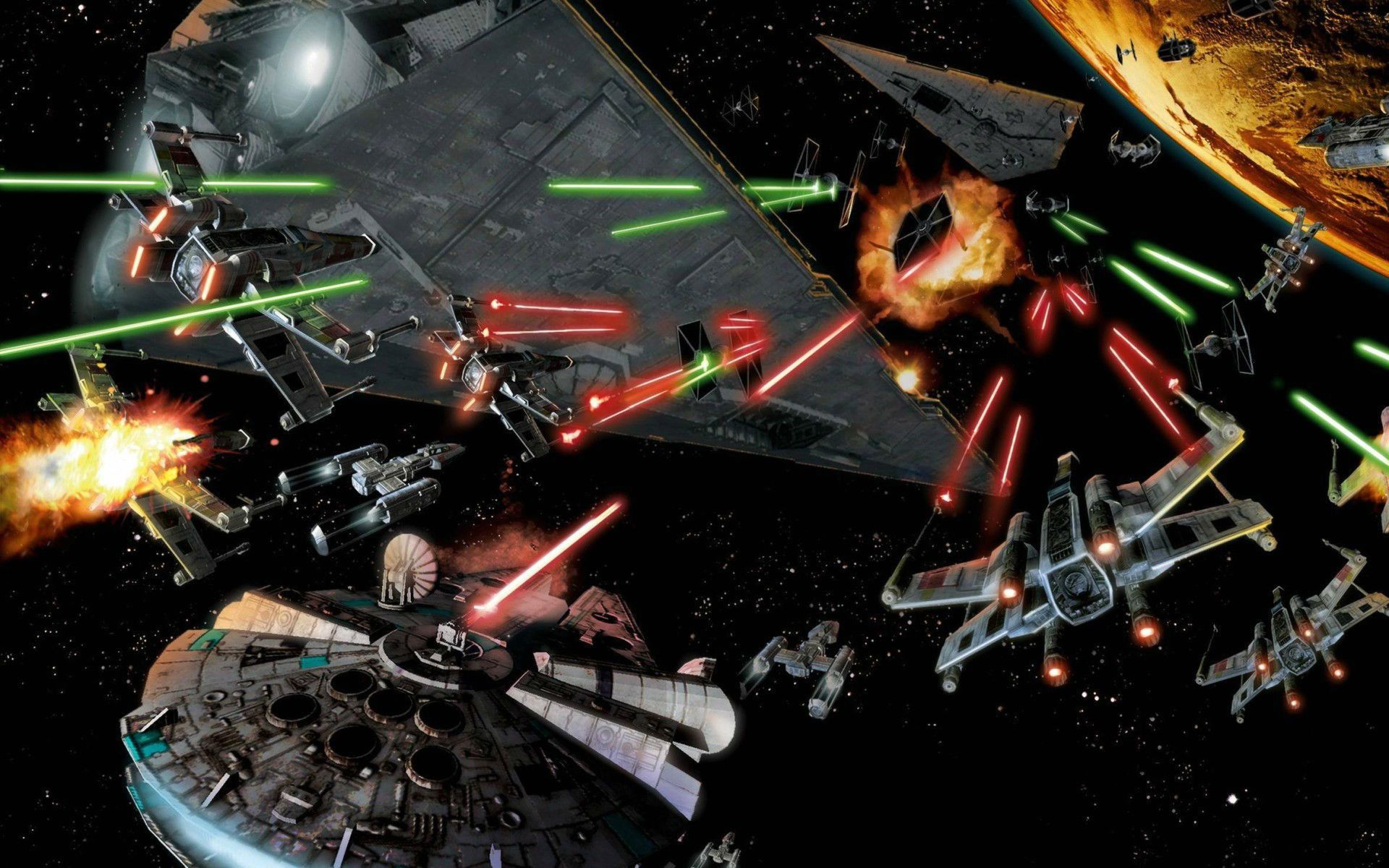 Star Wars Space Fight Background