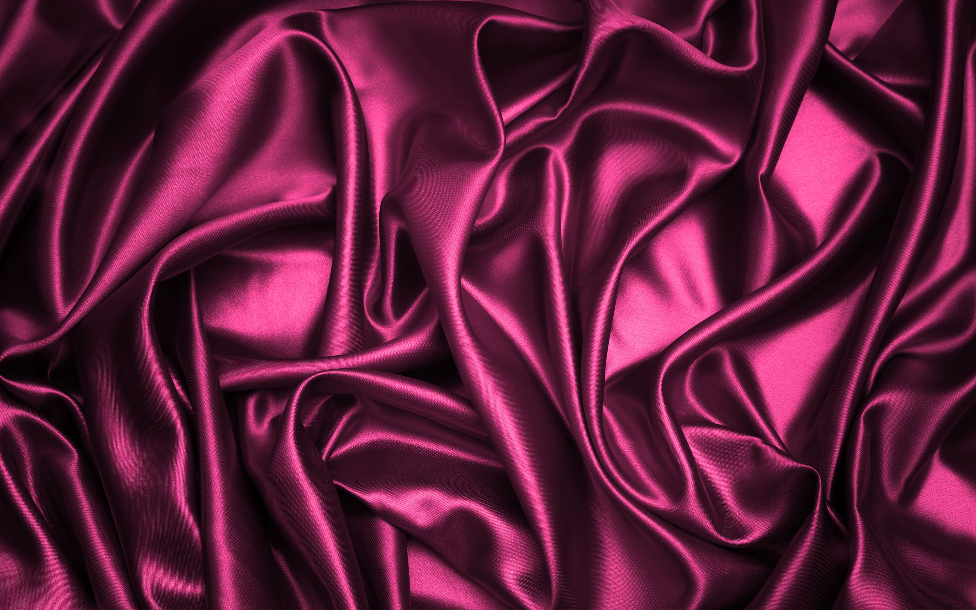 Download wallpapers pink silk, 4k, pink fabric texture, silk, pink backgrou...