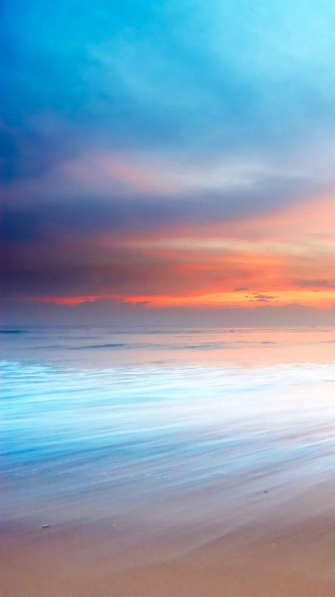 Nature Ocean Beach Sunset Bokeh Sky View iPhone 8 Wallpaper Free Download
